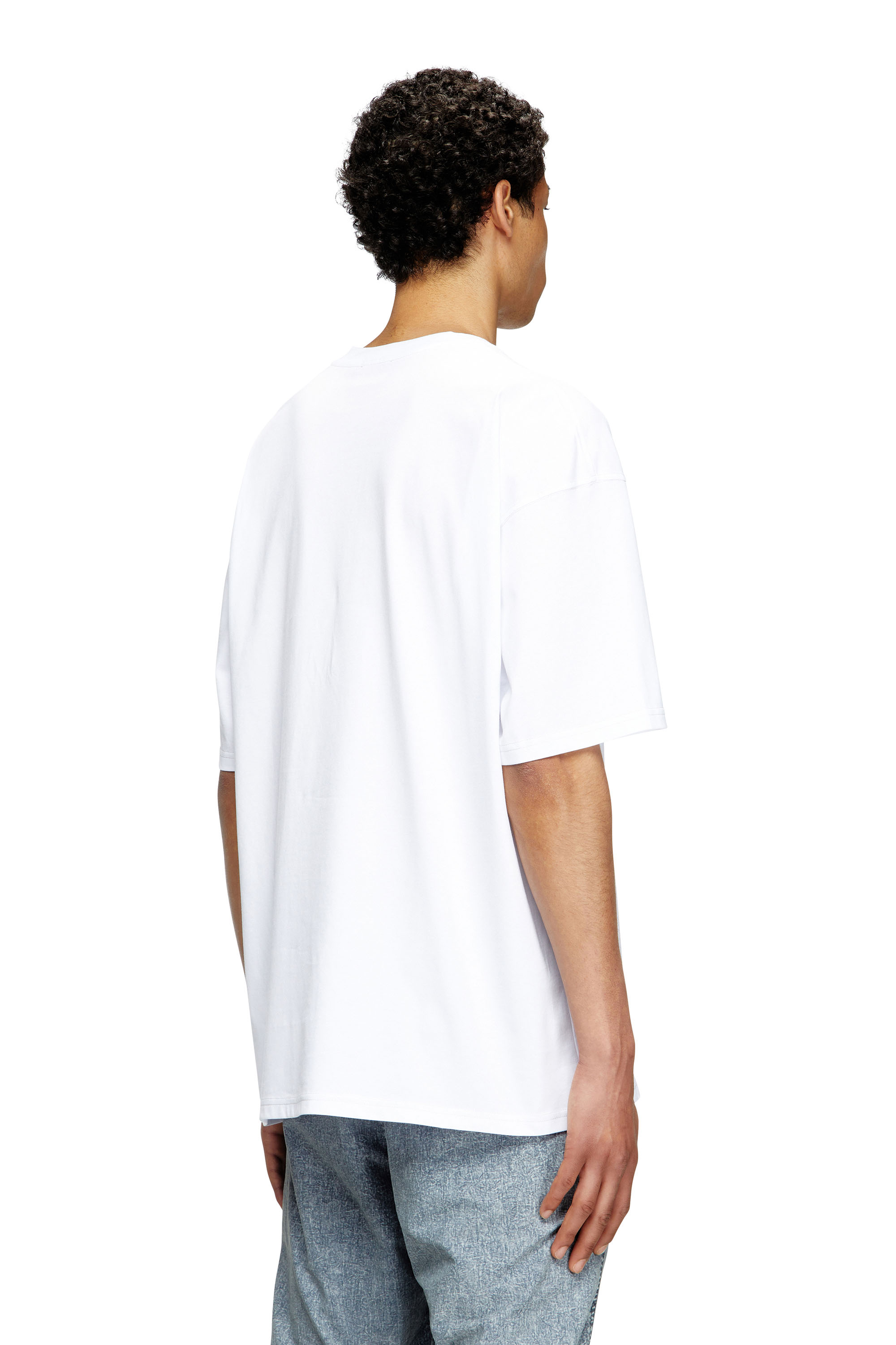 Diesel - T-BOXT-T7, T-shirt avec imprimé effet spray Homme in Blanc - 3