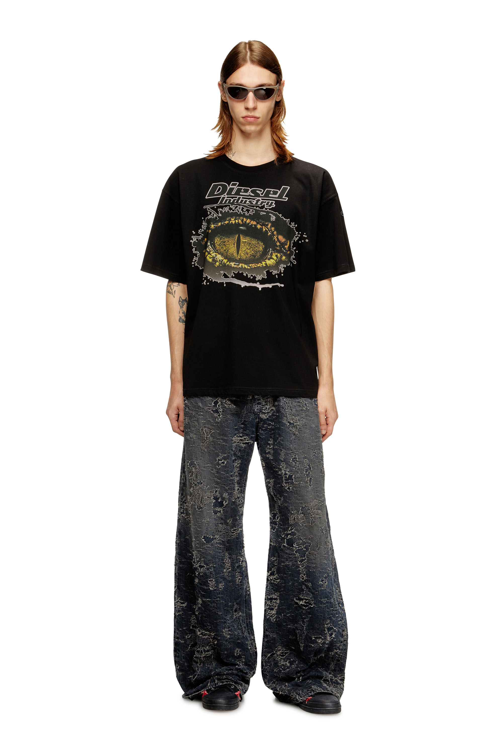 Diesel - T-BOXT-T25, T-shirt in cotone con stampa digitale Uomo in Nero - 2