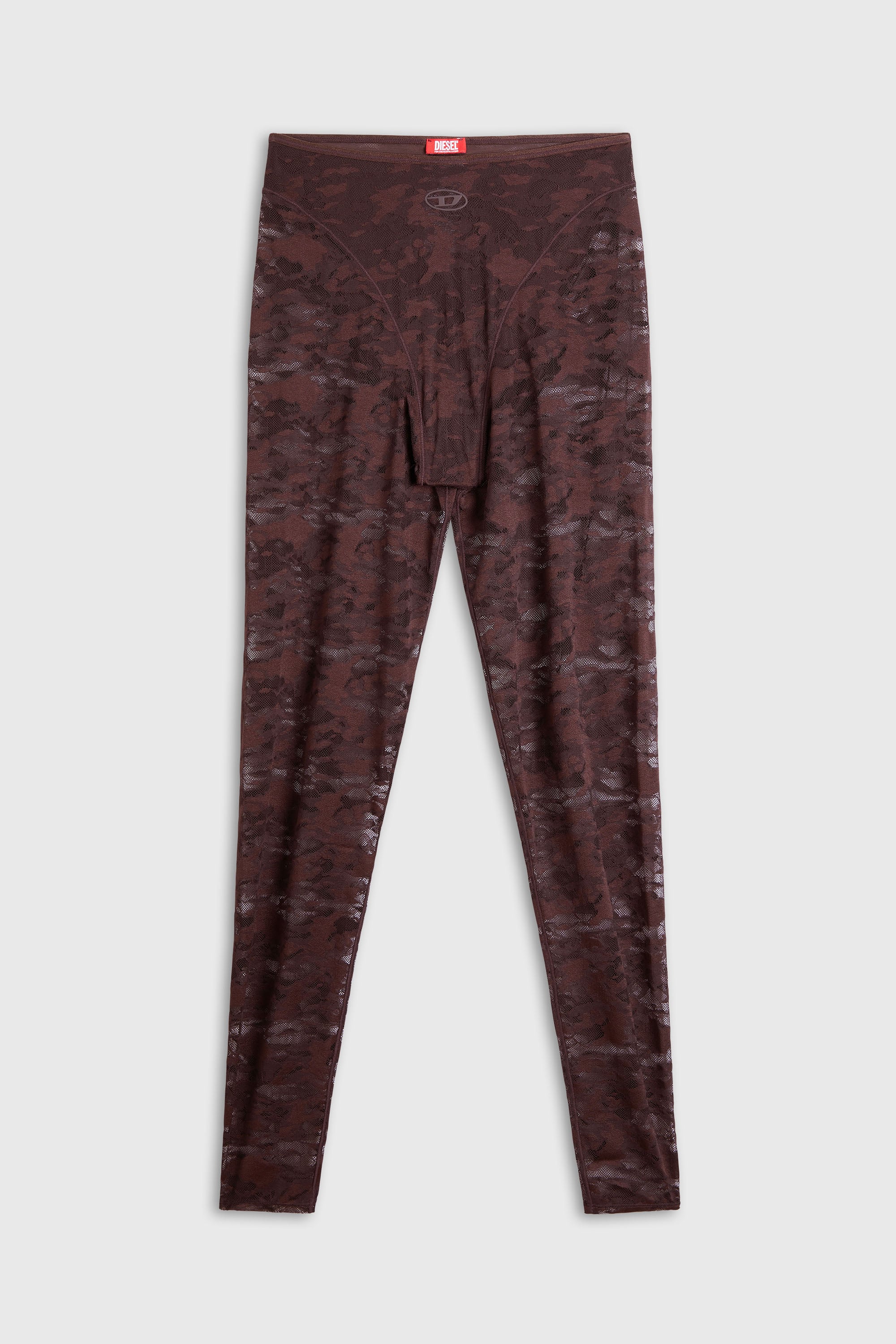 Diesel - HAYLEY-UTLT, Leggings in nylon pizzo camouflage Donna in Marrone - 2
