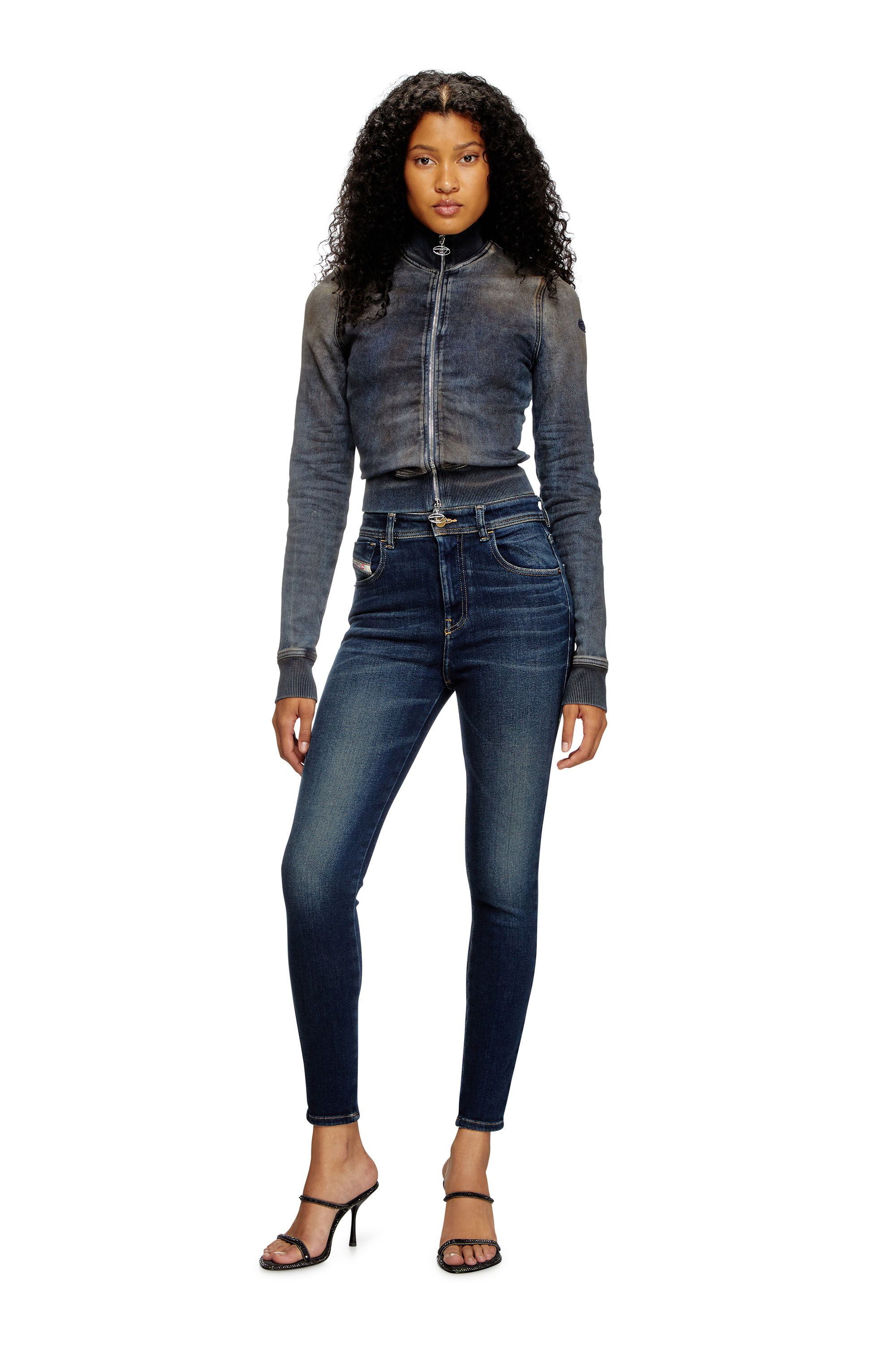 Diesel - Super skinny Jeans 1984 Slandy-High 09J11 Femme, Bleu Foncé - Image 2