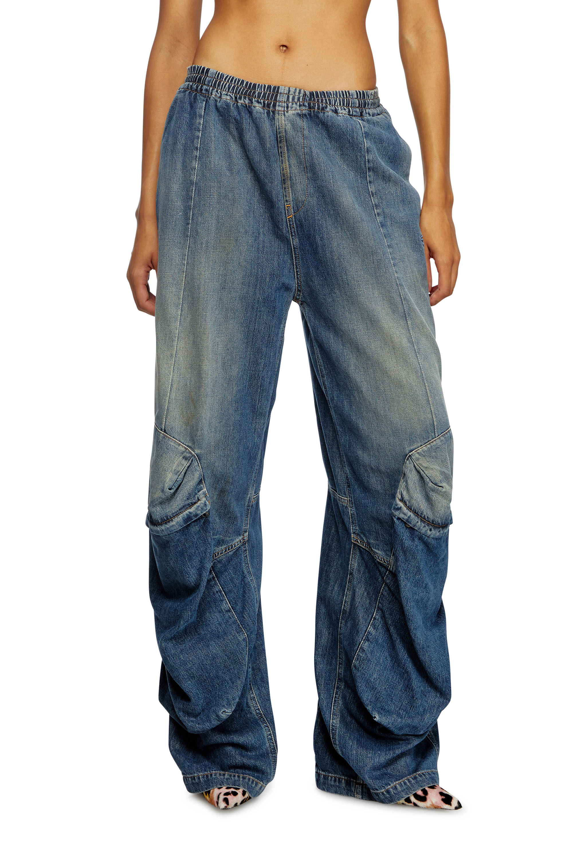 Diesel - Relaxed Jeans D-Para 09L14 Unisex, Blu medio - Image 1