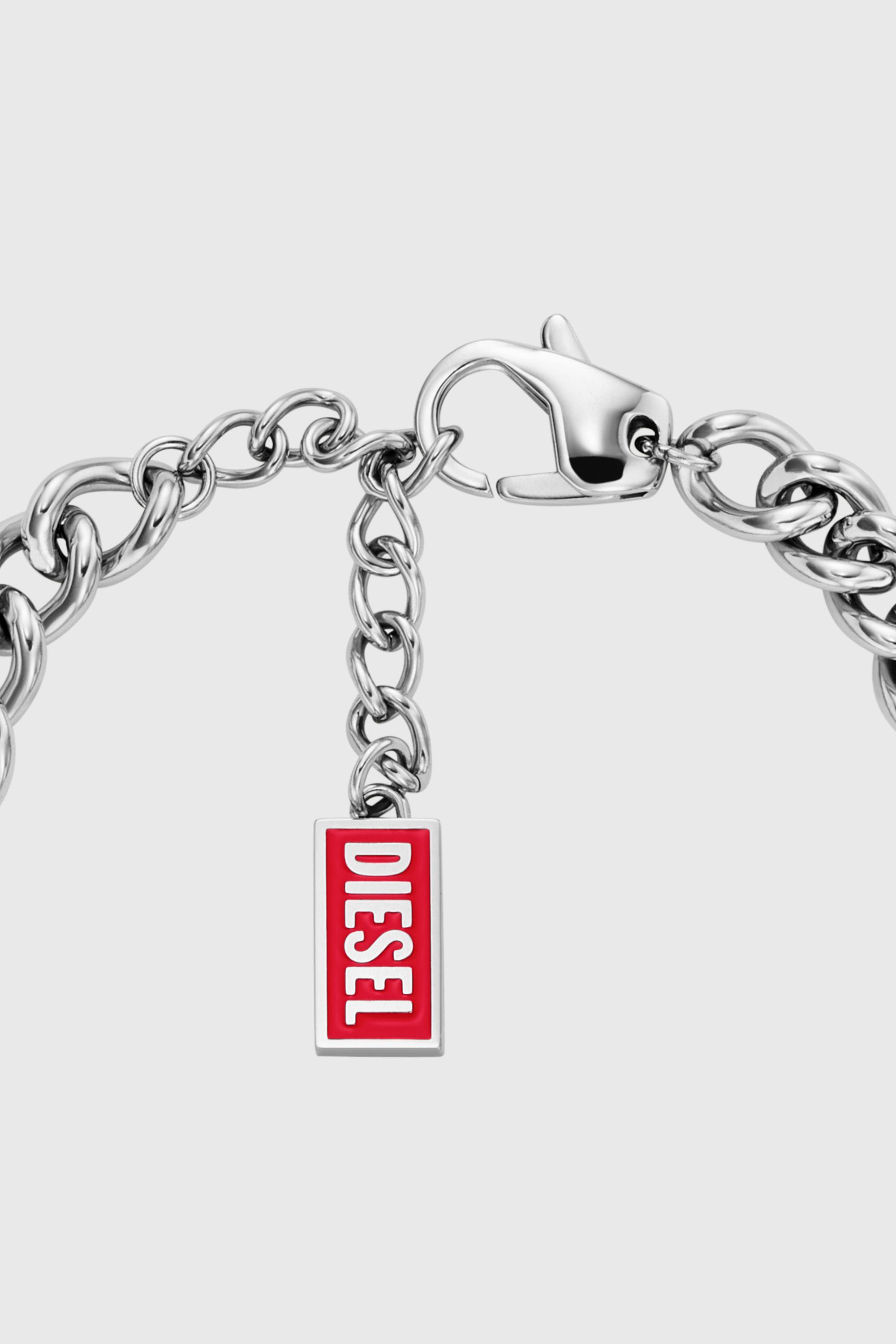 Diesel - DX166840 JEWELLERY, Bracciale a catena in acciaio inox Unisex in Argento - 2