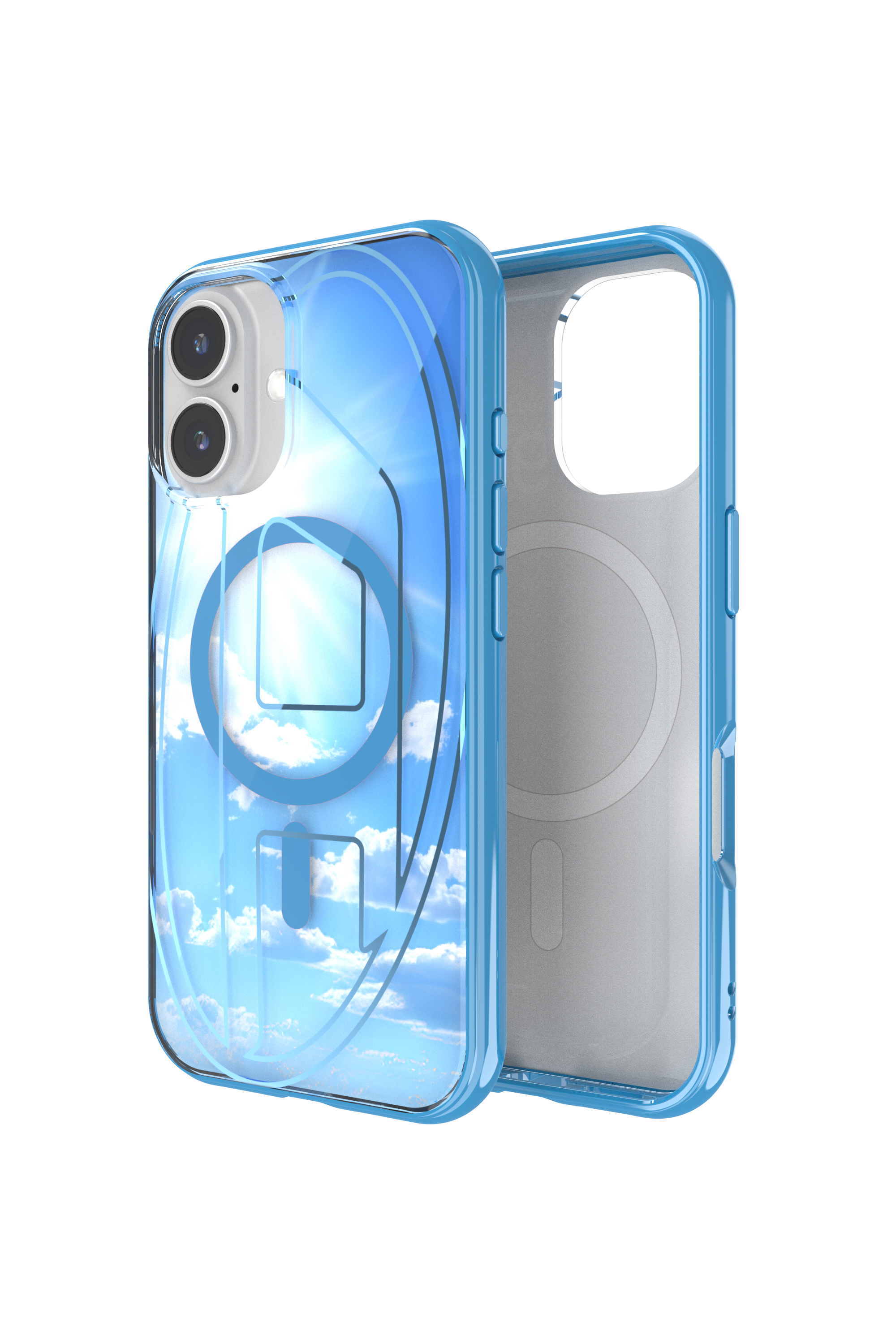 Diesel - 60252 AOP CASE, Coque Oval D avec MagSafe iPhone 16 Mixte in Bleu - 1