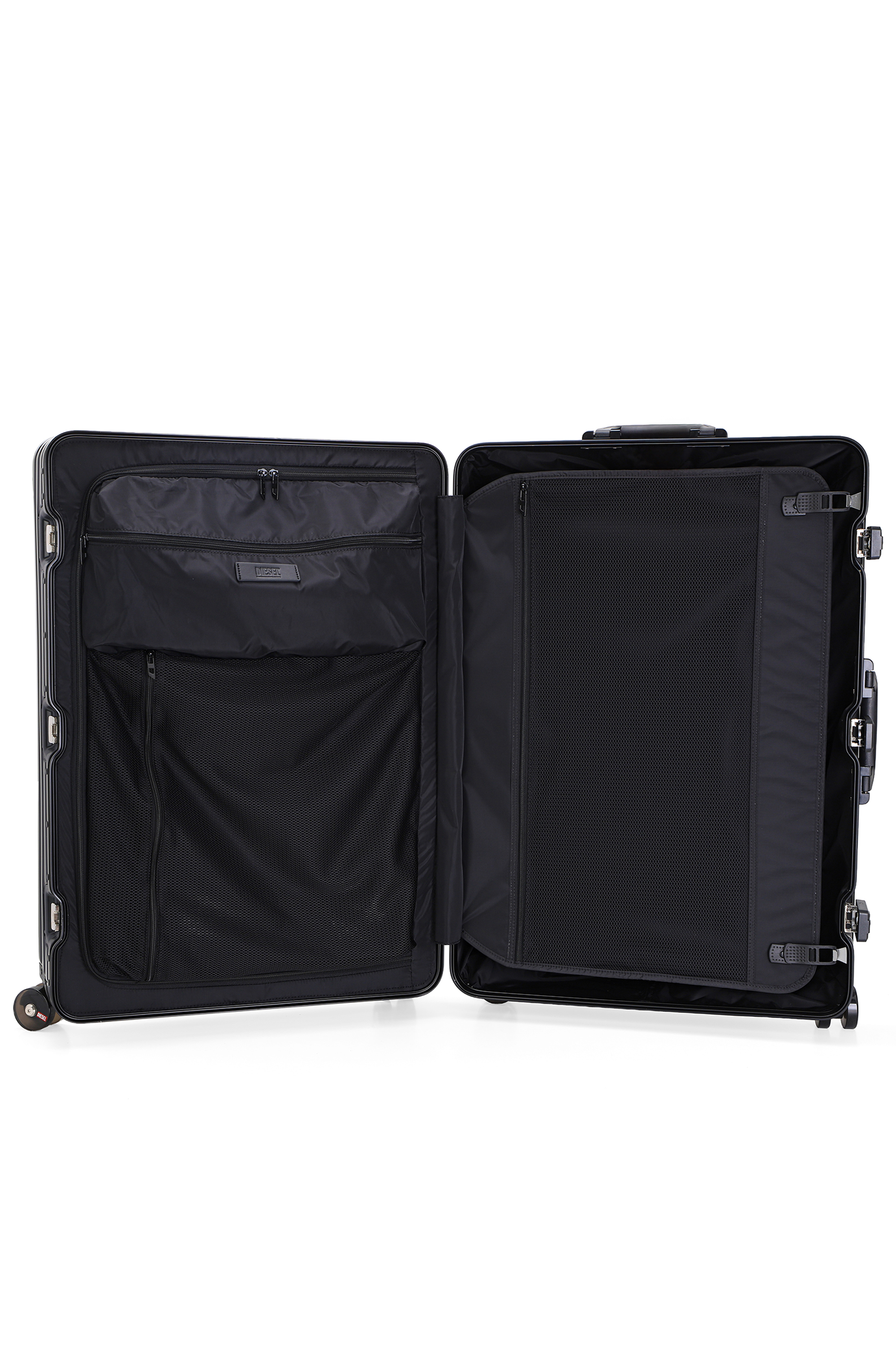 Diesel - DIESEL ALUMINUM TROLLEY- DSL002, Valigia in alluminio taglia L Unisex in Nero - 3