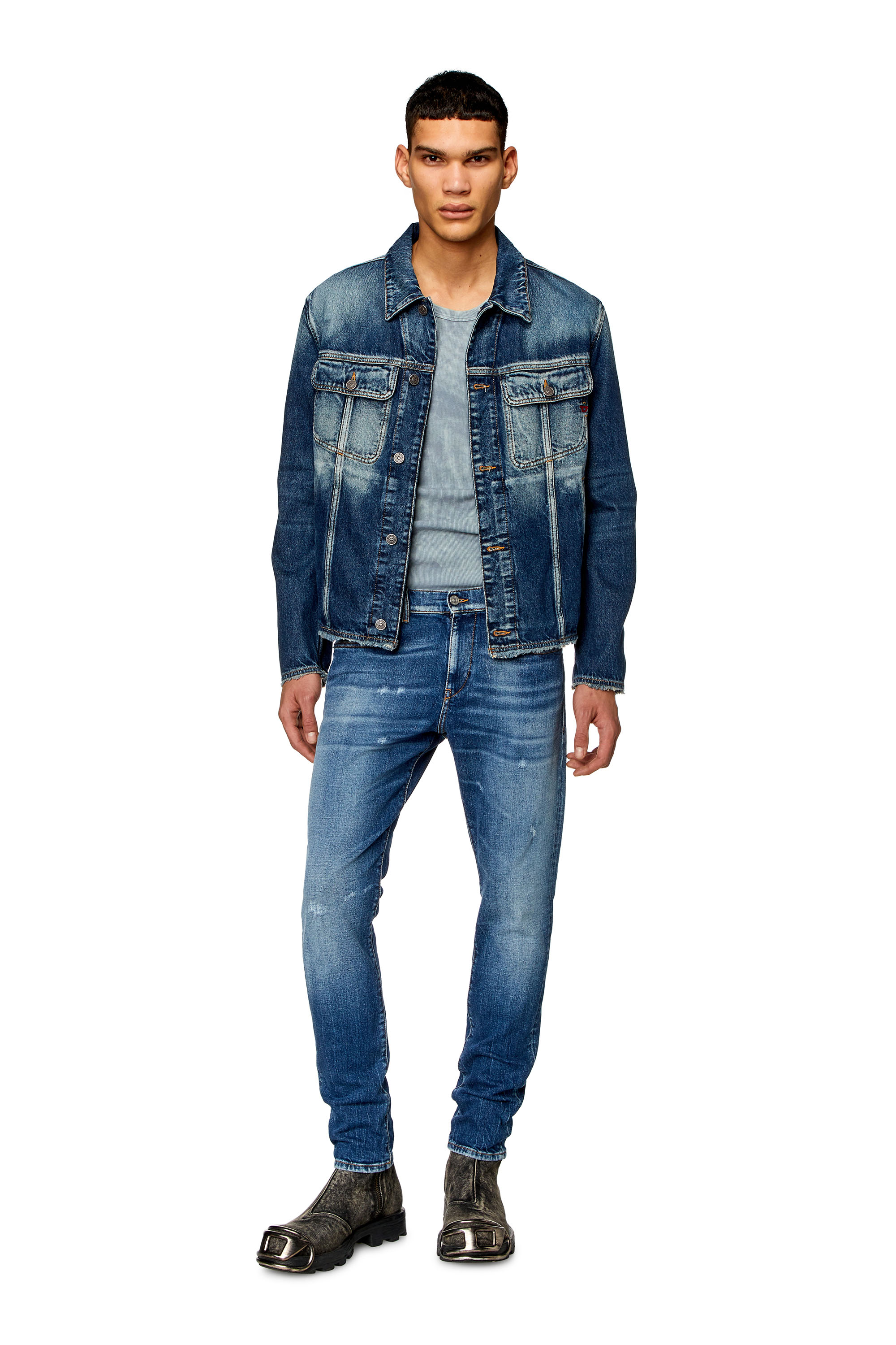 Diesel - Slim Jeans 2019 D-Strukt 007T3, Mittelblau - Image 1