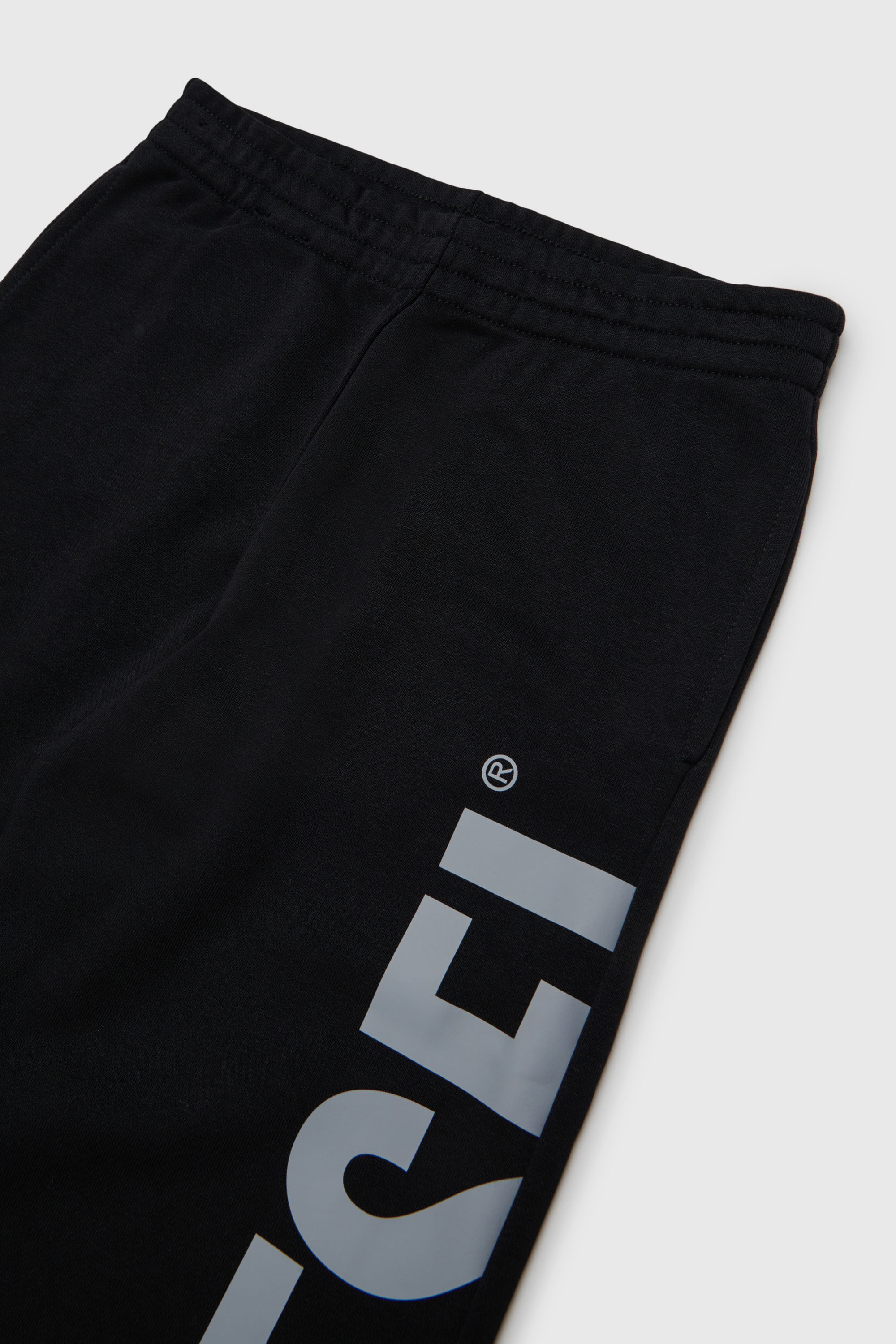 Diesel - PRES, Pantaloni da tuta con stampa logo cut-off Uomo in Nero - 3