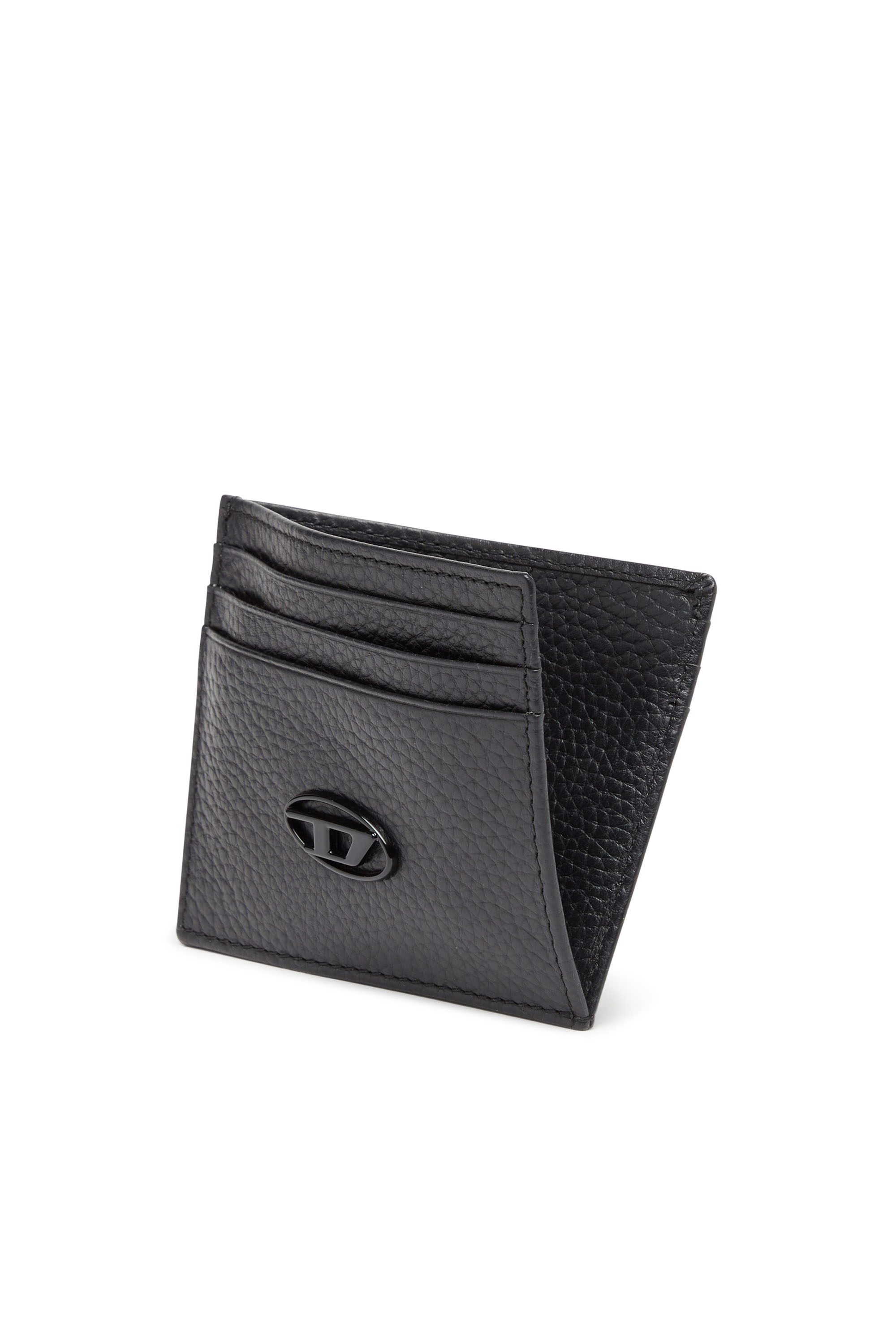 Diesel - CARD CASE, Man Card case in grained leather in Black - Image 4