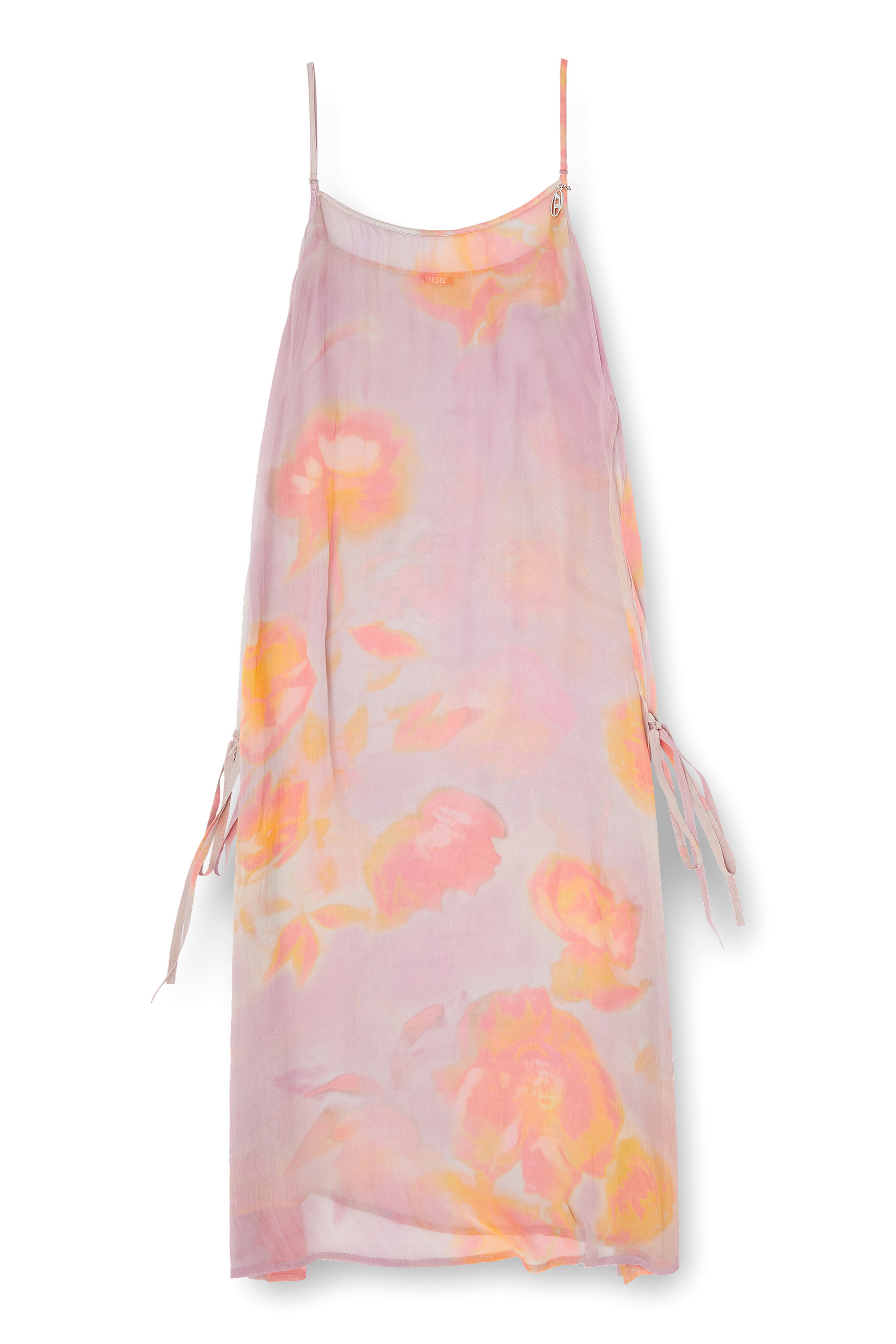 Diesel - VANYA-UTLT, Robe de plage en chiffon &agrave; motif floral Femme in ToBeDefined - 3