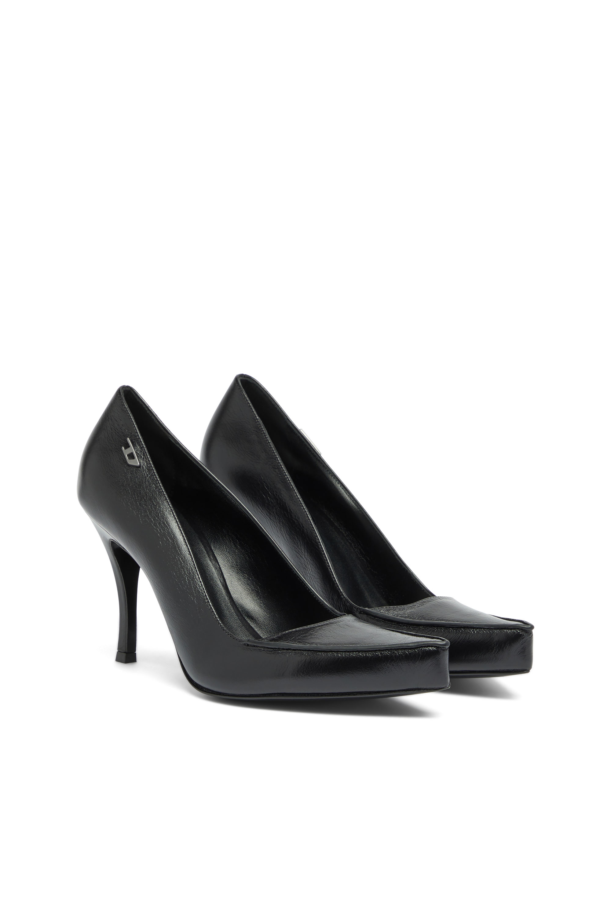 Diesel - D-LUCETTE-90-PUMP D, Damen D-Lucette-Pumps aus Leder in Schwarz - 2