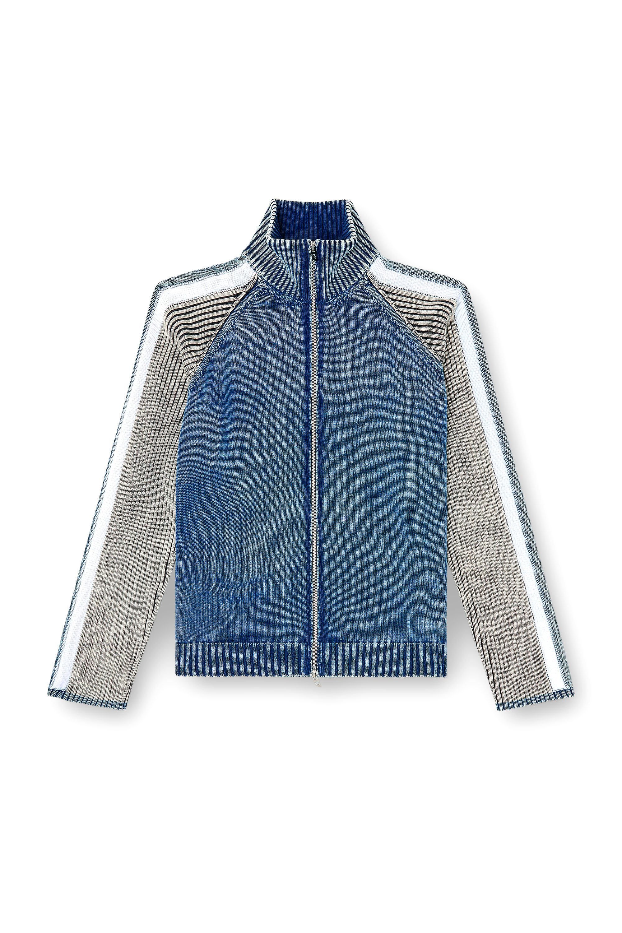 Diesel - K-HERONIMO, Cardigan con zip e bande sportive Uomo in Multicolor - 3