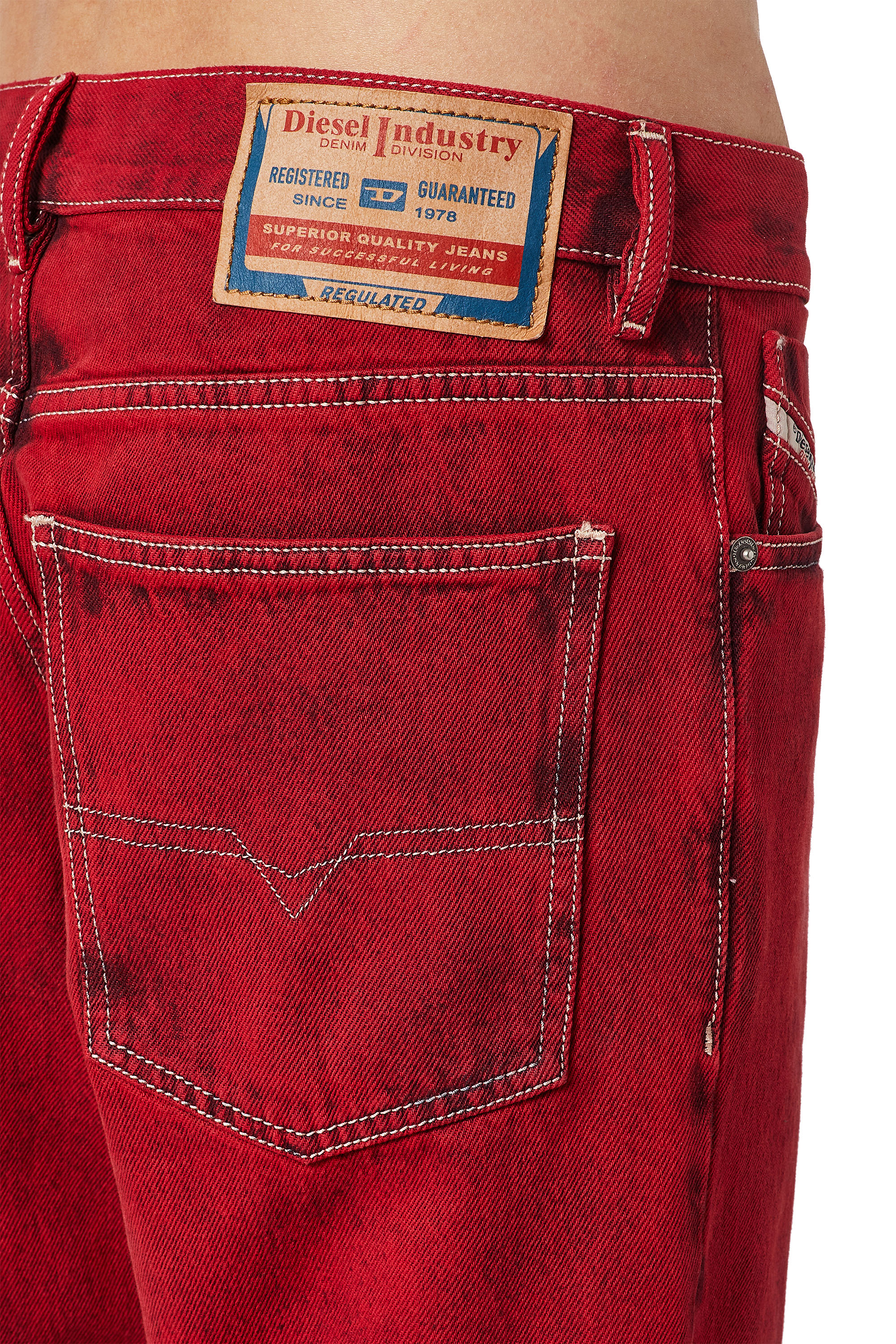 Diesel - 1995 09D35 Straight Jeans, Rosso - Image 3
