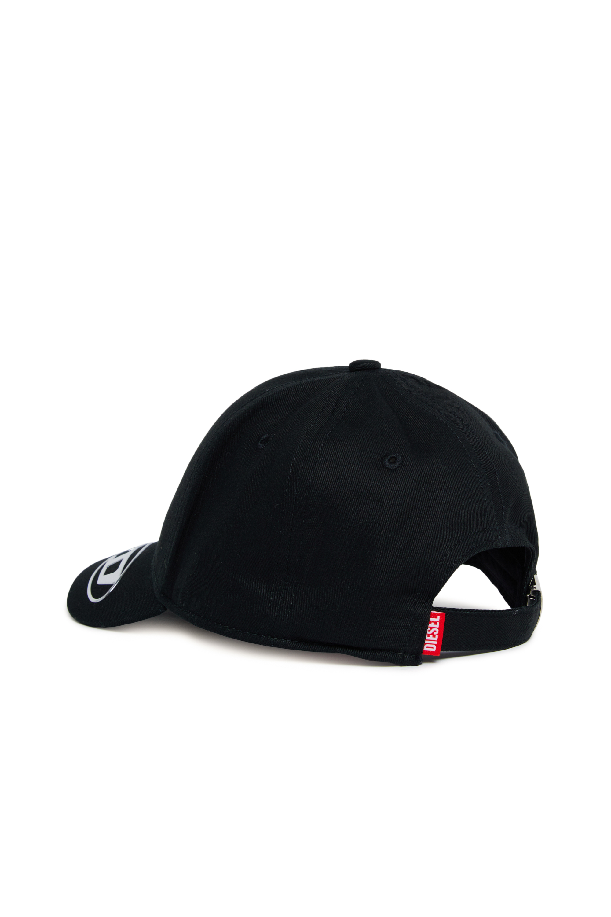 Diesel - FCEFFIL, Unisex Berretto da baseball con logo Oval D metallizzato in Nero - Image 2