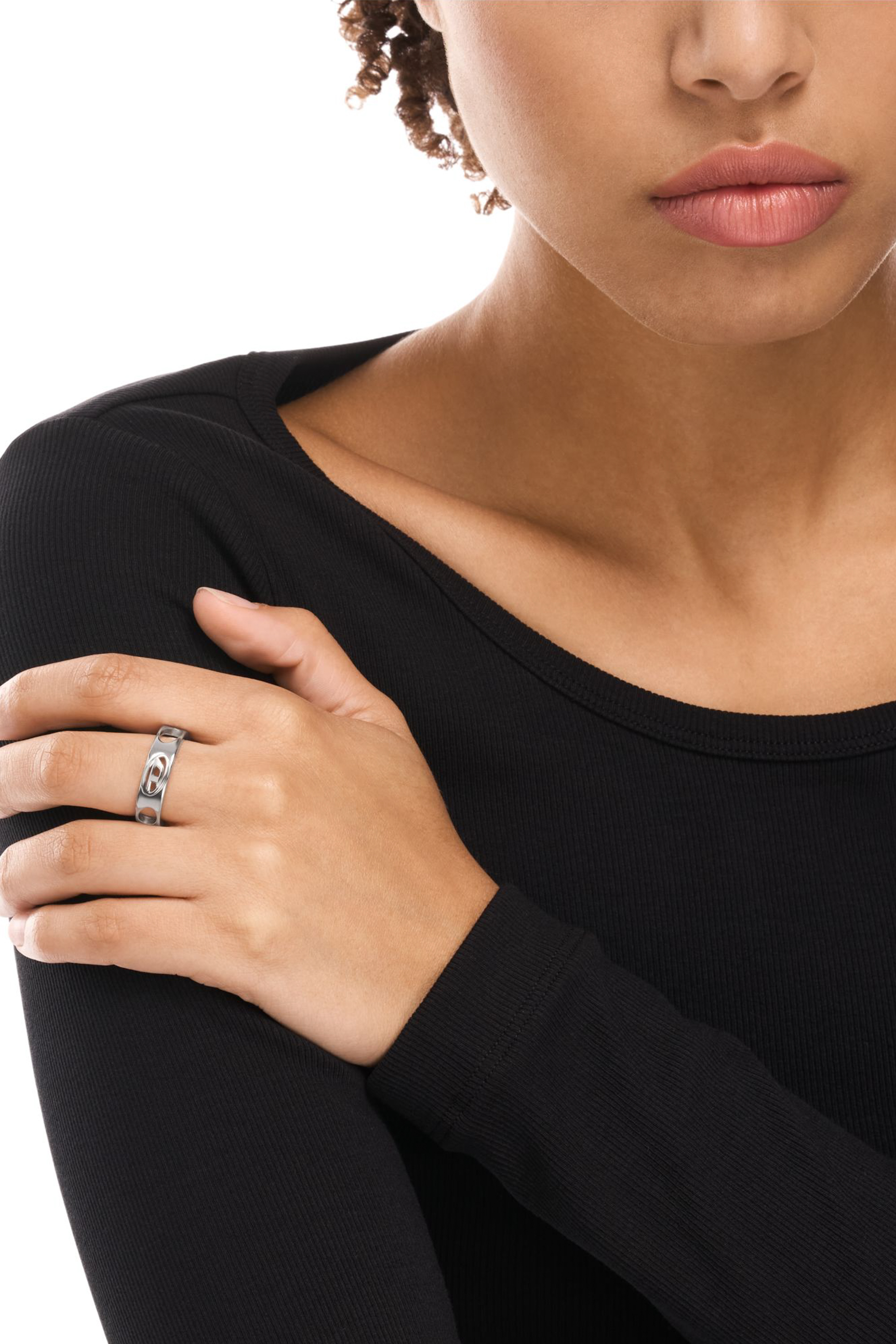 Diesel - DX166540 JEWELLERY, Anello con fascia in acciaio inox Unisex in Argento - 4