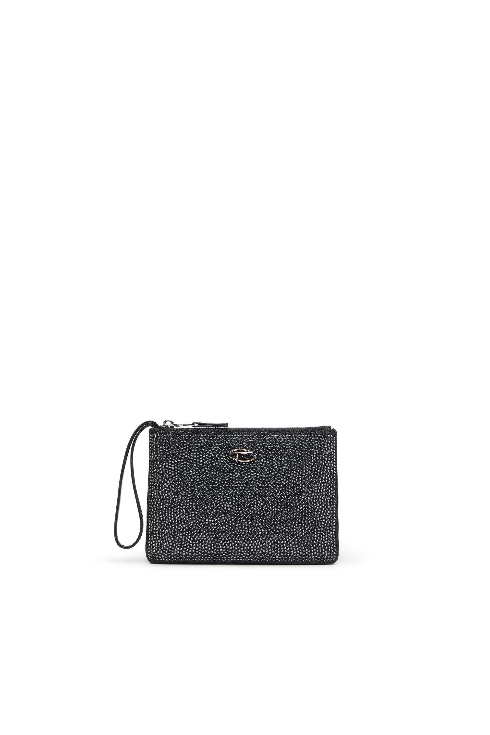Diesel - PLAY POUCH II, Pochette in tessuto lurex con cristalli Donna in Multicolor - 1