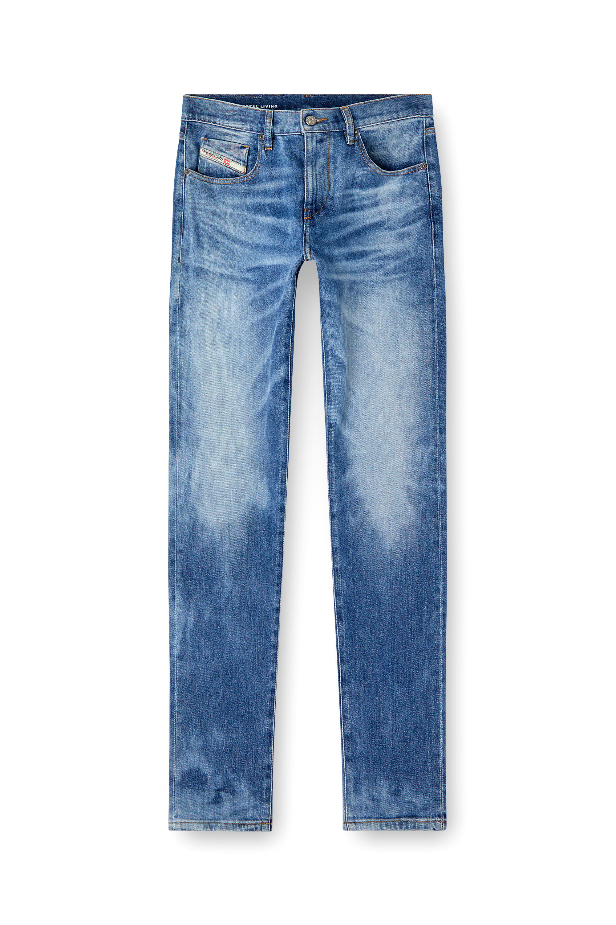 Diesel - Slim Jeans 2019 D-Strukt 09L19 Uomo, Blu medio - Image 3