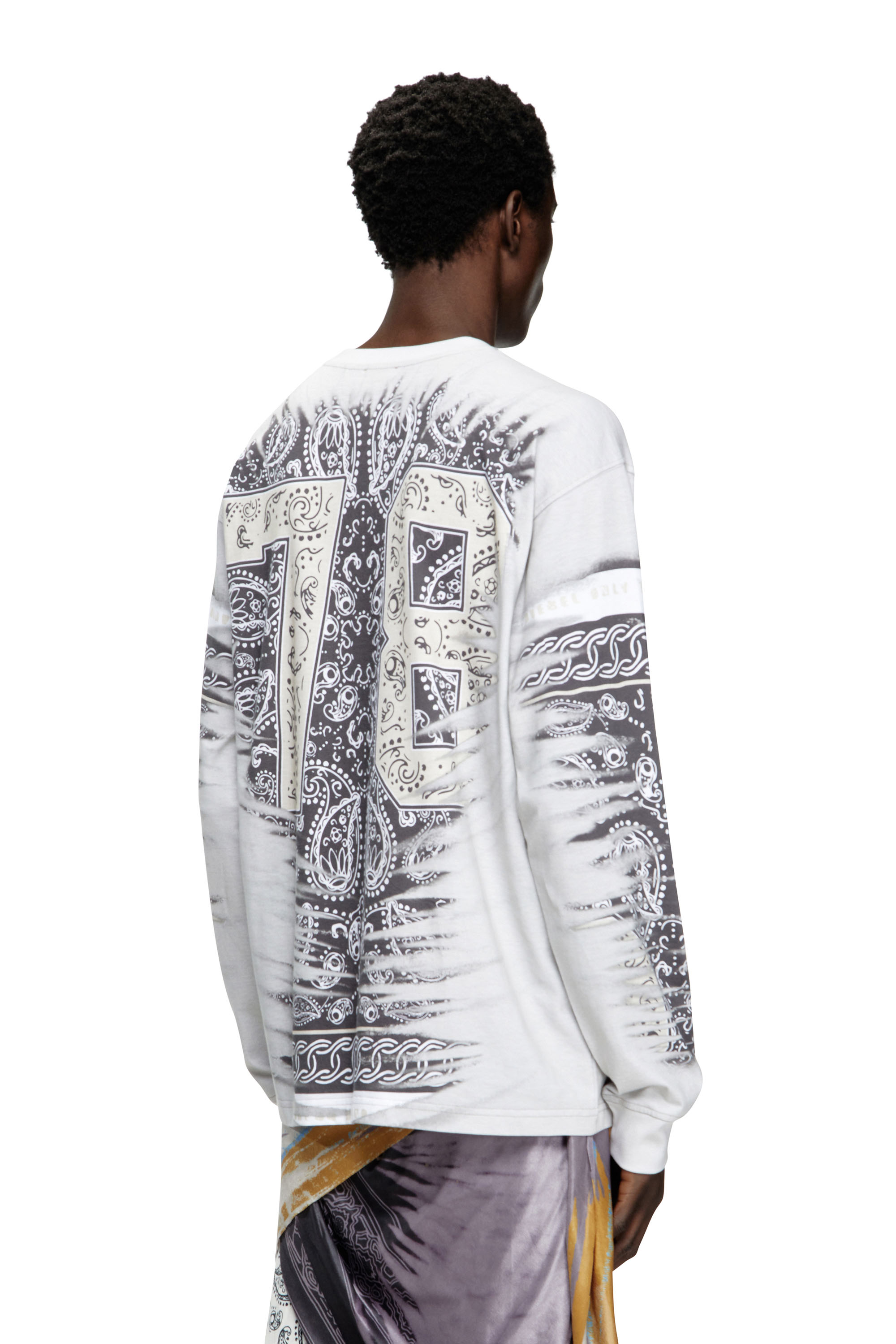 Diesel - T-NORM-LS-R1, T-shirt à manches longues avec imprimé 78 Homme in Polychrome - 4