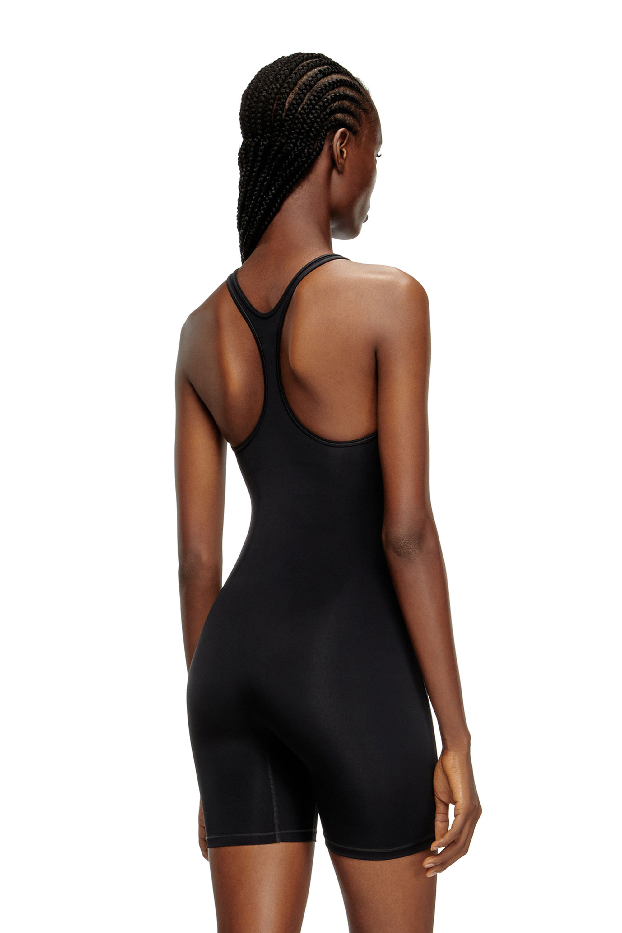 Diesel - NYDIA-UTLT, Playsuit con racer-back Donna in Nero - 3