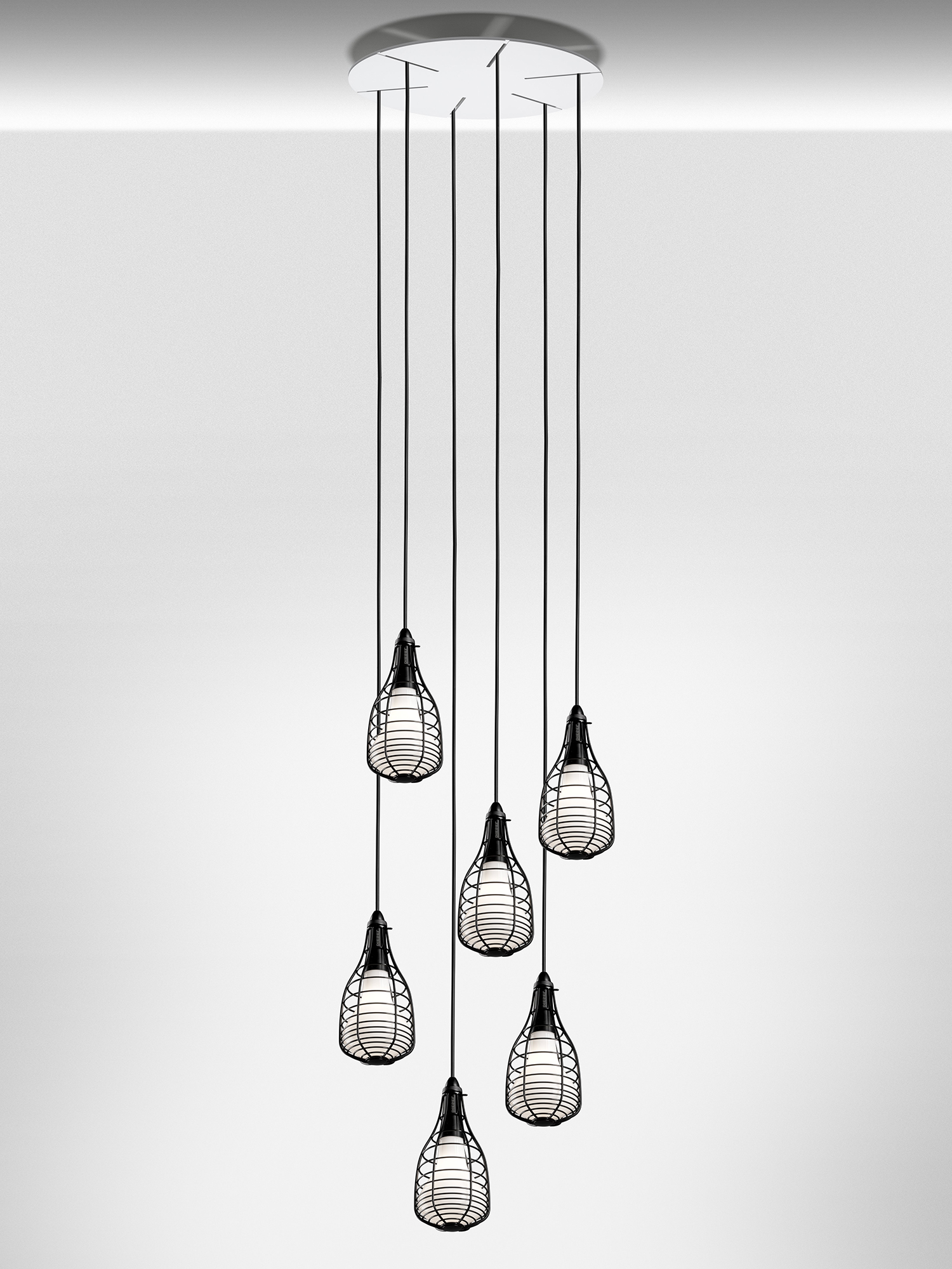 Diesel - CAGE SOSPENSIONE MIC, Lampada a sospensione con gabbia decorativa Unisex in Nero - 3