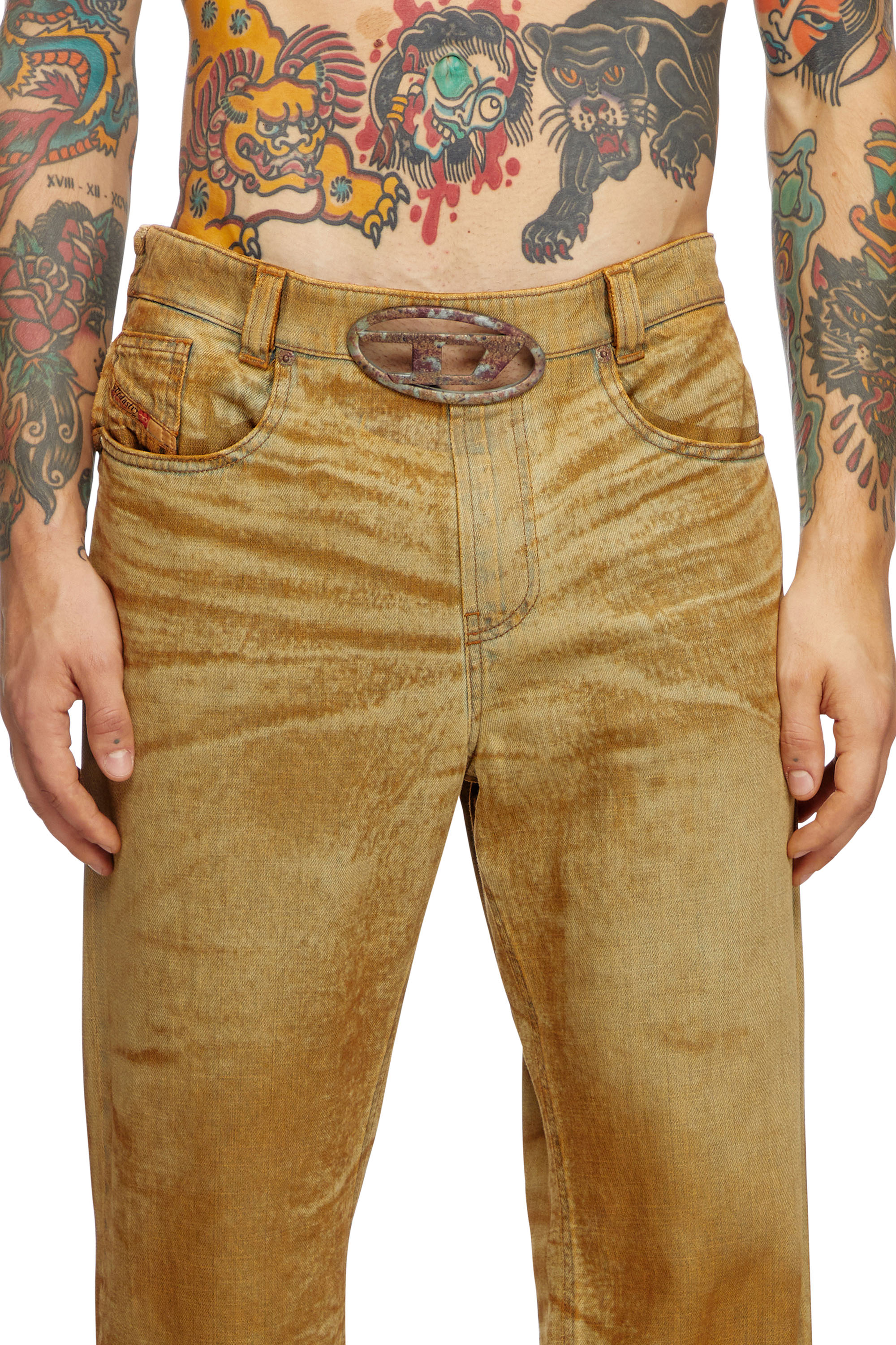 Diesel - Homme Straight Jeans 2010 D-Macs 0AJET, Marron Clair - Image 4