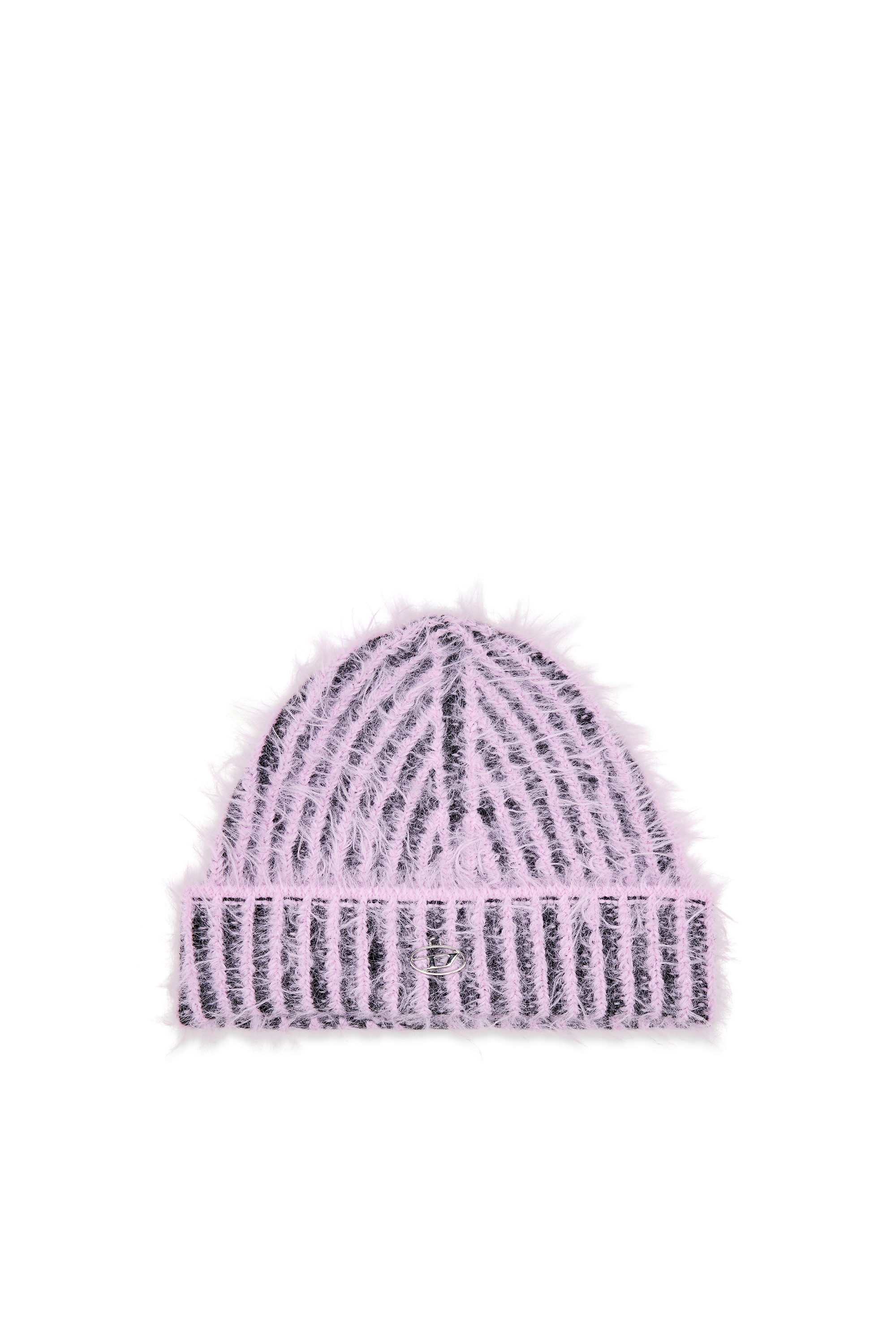 Diesel - K-FUR, Beanie in maglia vanisé Unisex in Viola - 1