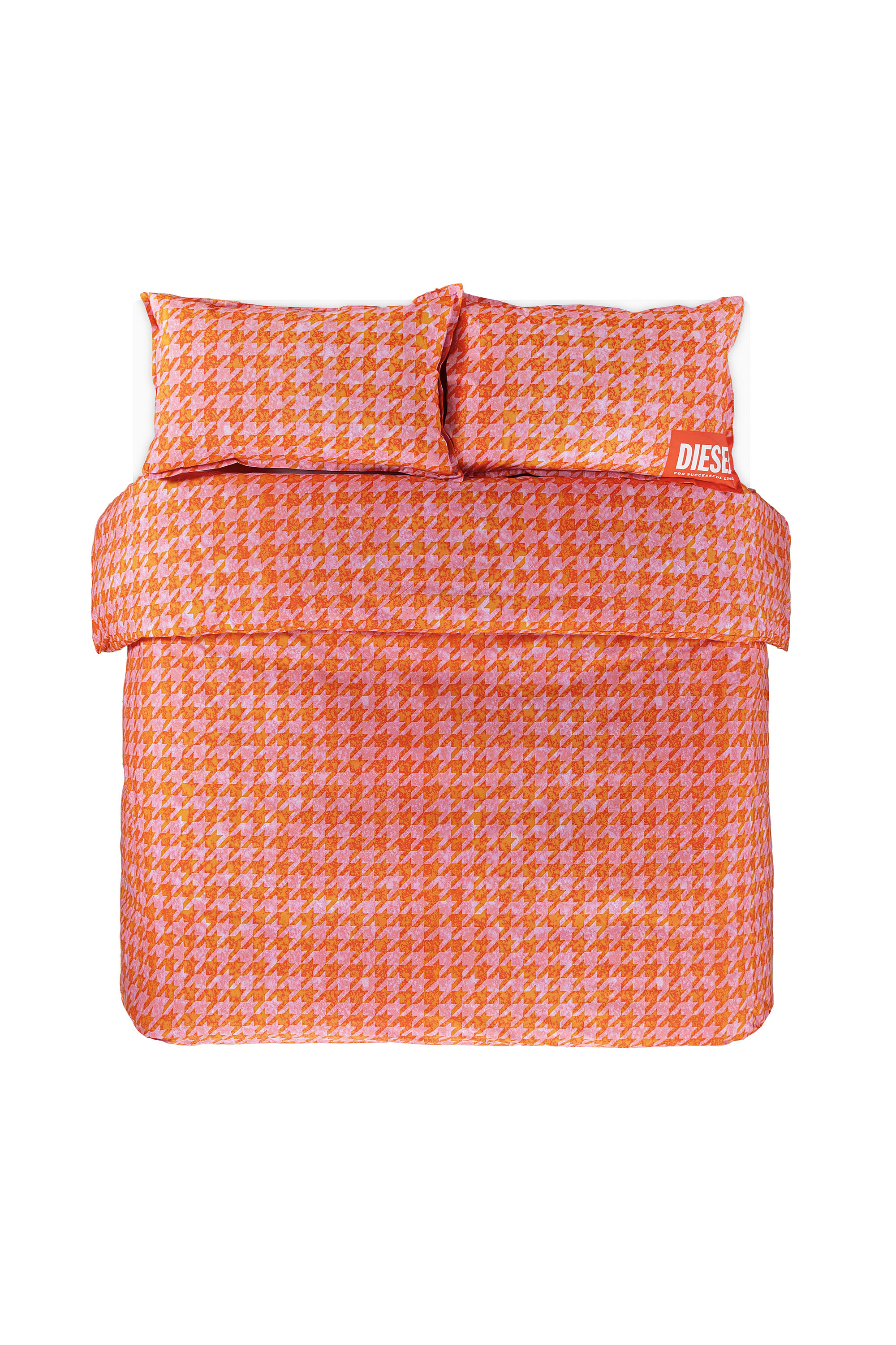 Diesel - 1018105  DROP PINK/RED PERCALE DUVET COV, Parure copripiumino in percalle per letto queen size Unisex in Arancione - 1
