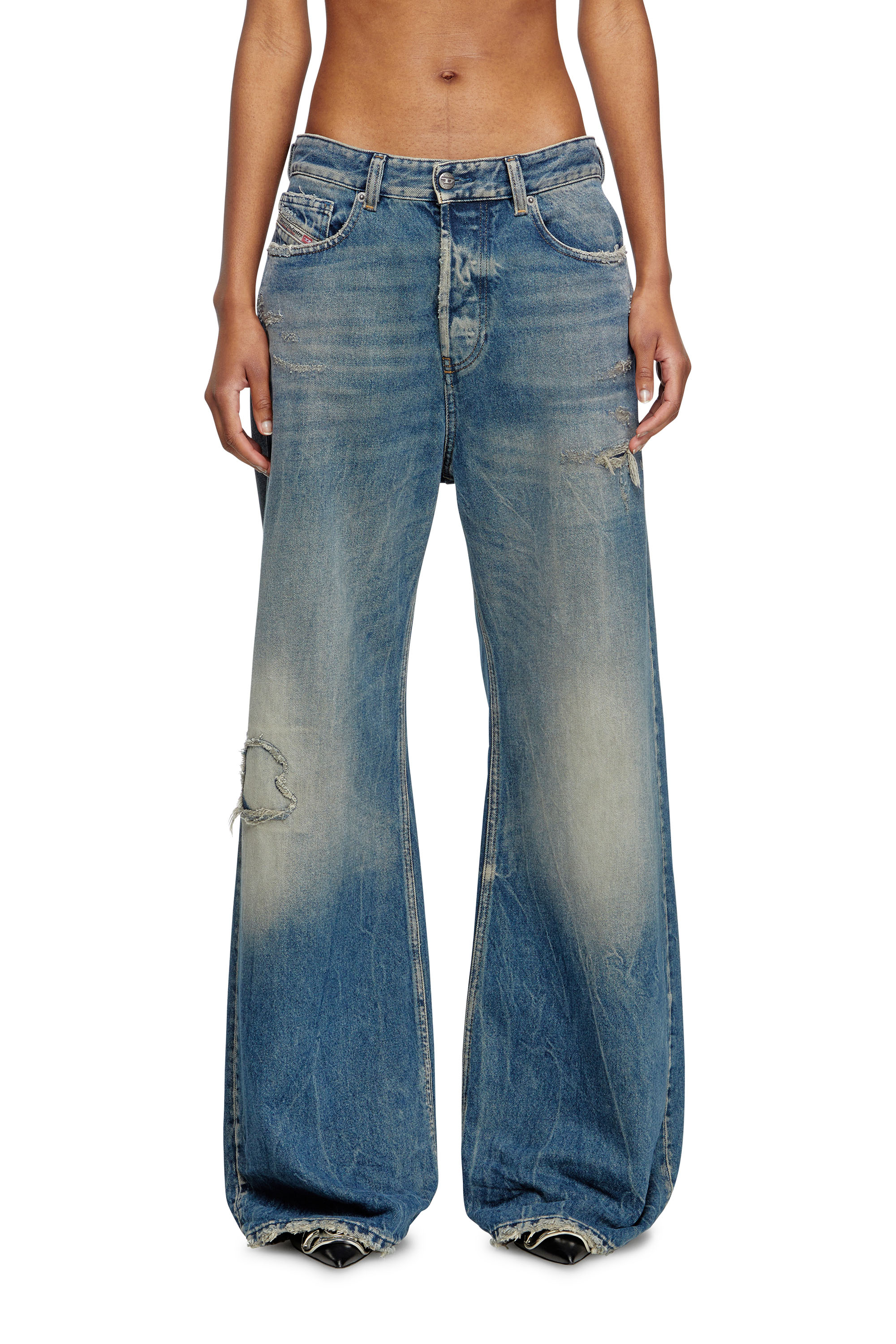 Diesel - Damen Relaxed Jeans 1996 D-Sire 09M28, Mittelblau - 1