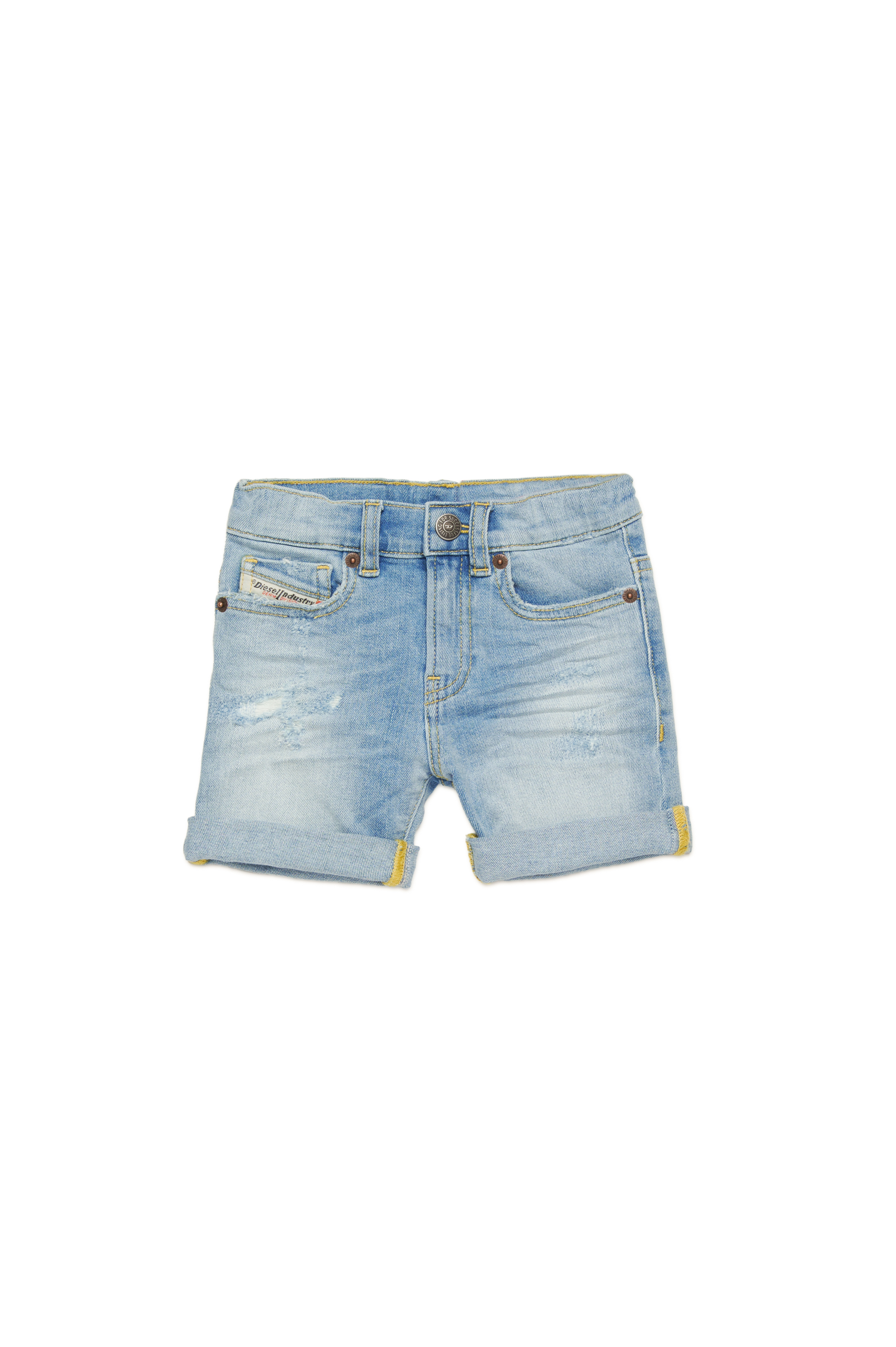 Diesel - PGALLYB, Short en denim effet vieilli Mixte in Bleu - 1