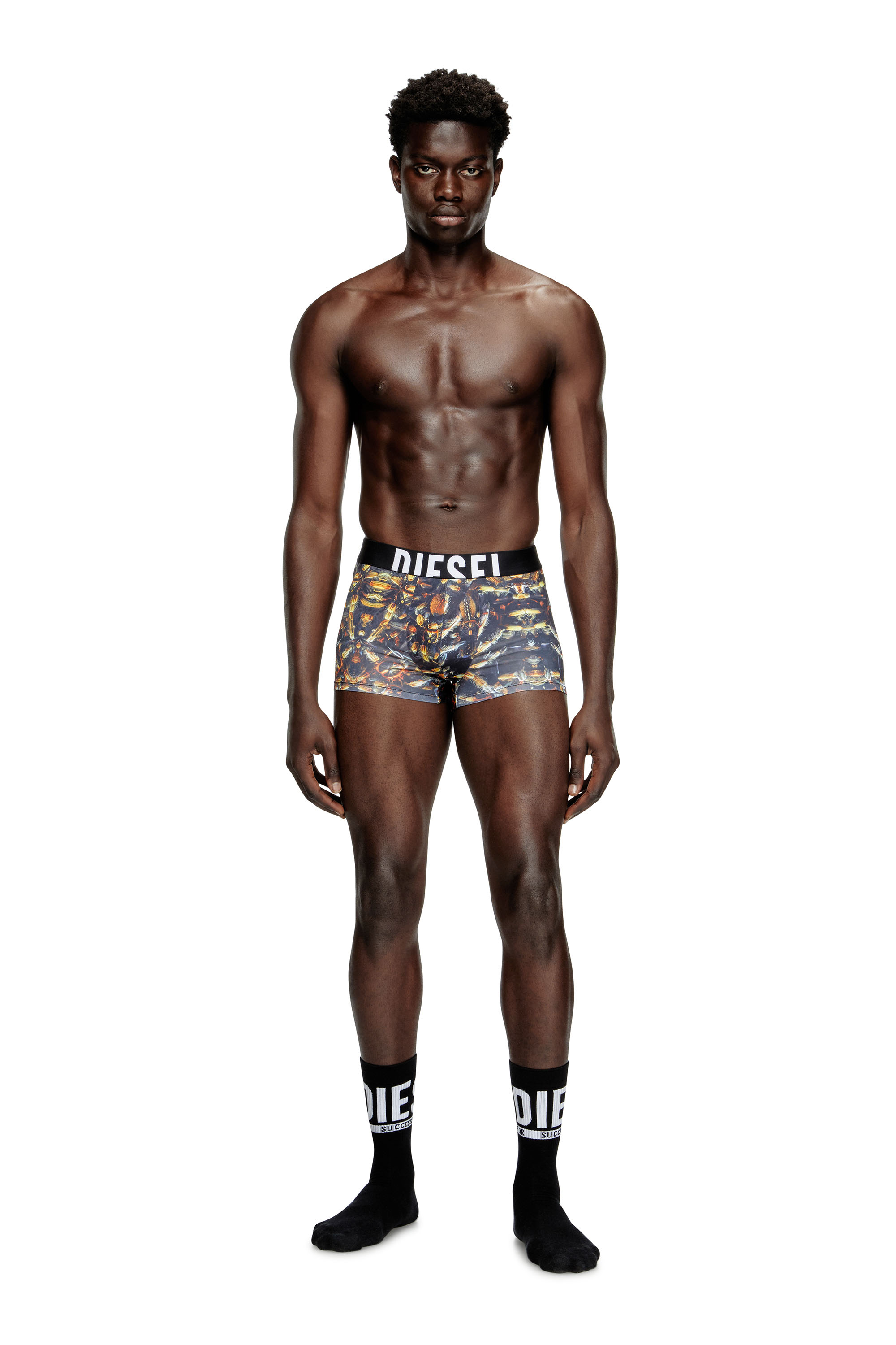 Diesel - DAMIEN-D-POP-40, Boxer à imprimé Pop Homme in Noir - 1