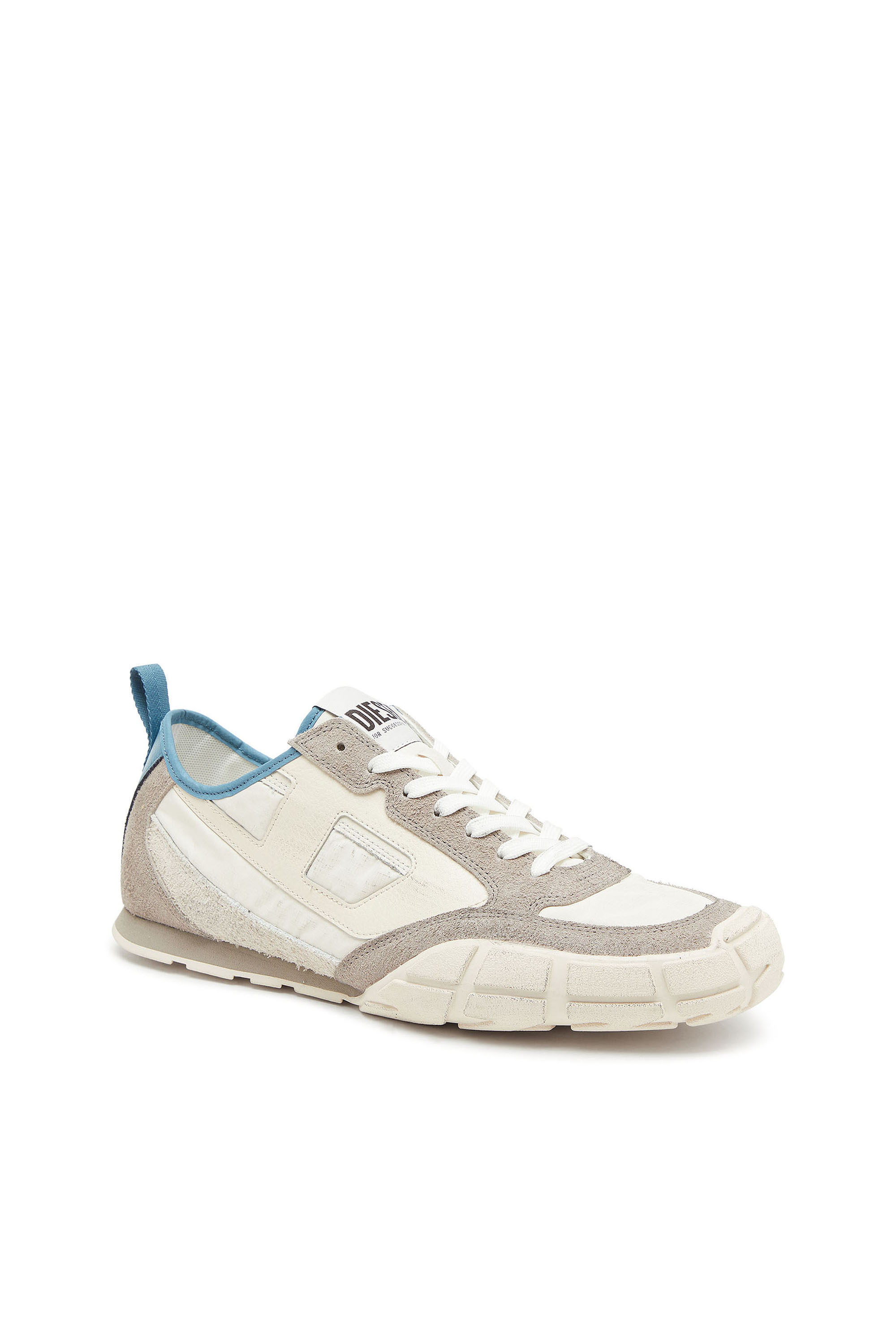 Diesel - S-PAGODHA LOW, Herren S-Pagodha &ndash; Sneakers aus Leder und Nylon in Weiss/Grau - 6