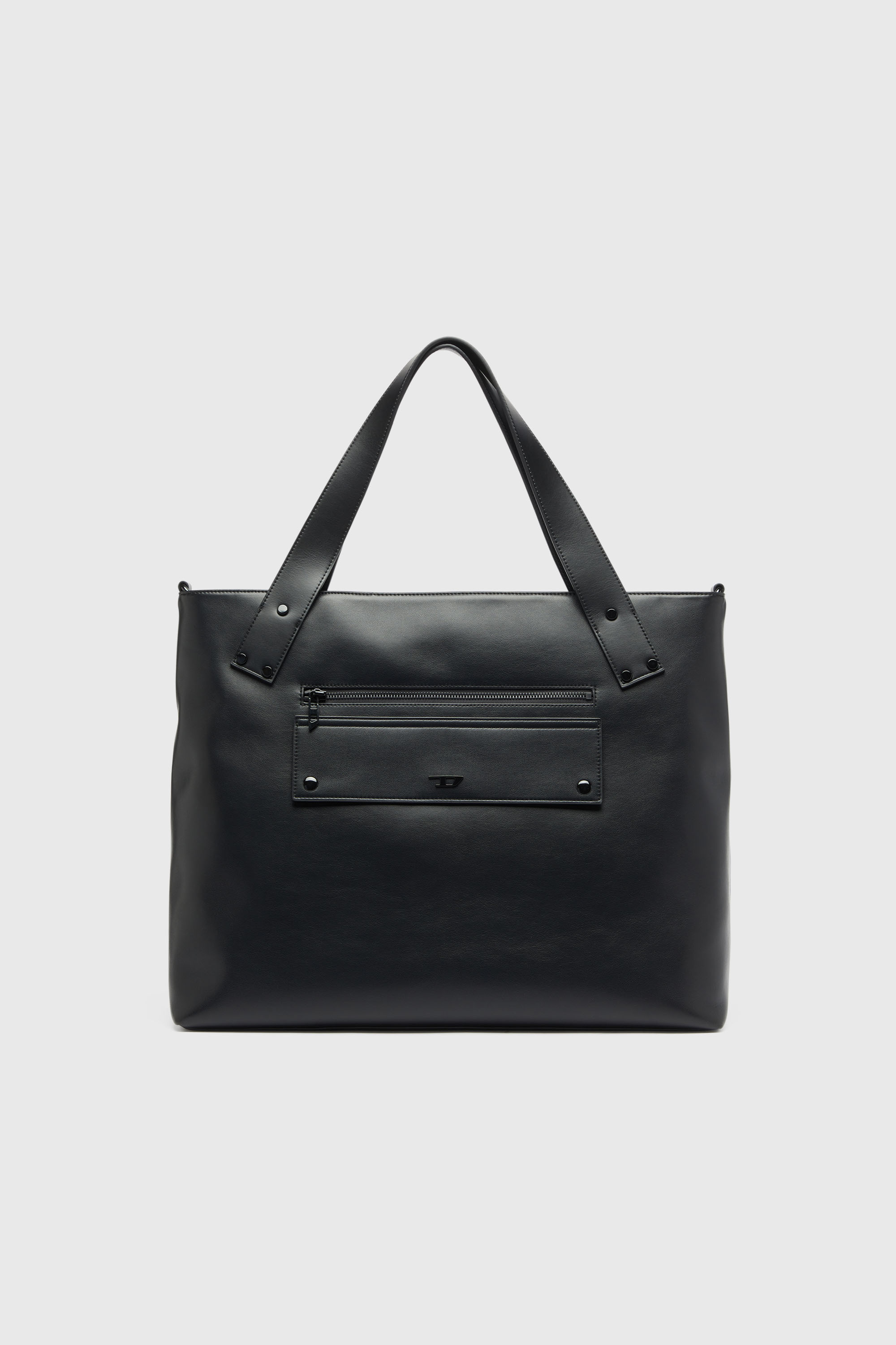 Diesel - RIVET-D TOTE E\W, Rivet-D - Shopping bag con zip e tasca con patta Uomo in Nero - 1