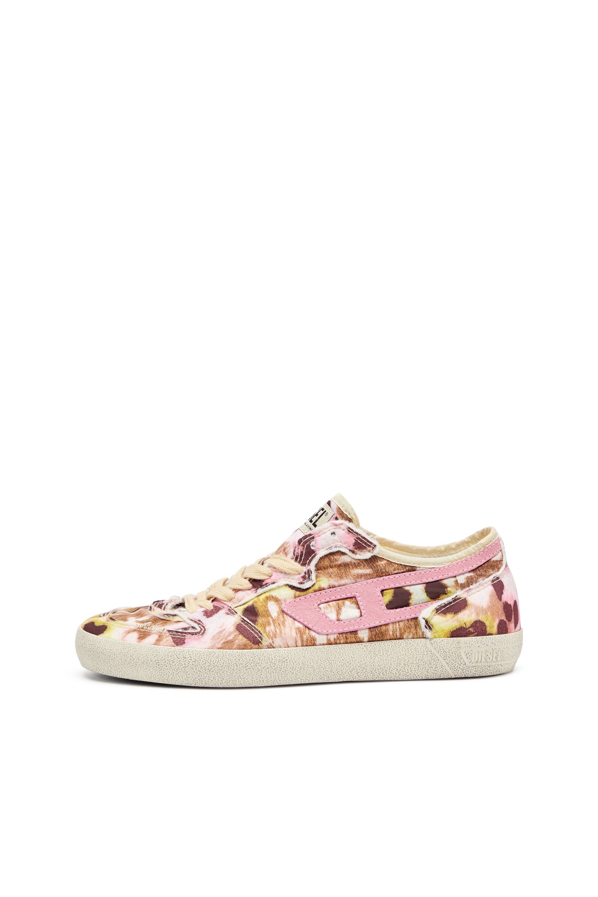 Diesel - S-LEROJI D-1 LOW W, Sneakers en nylon imprimé effet vieilli Femme in Polychrome - 7