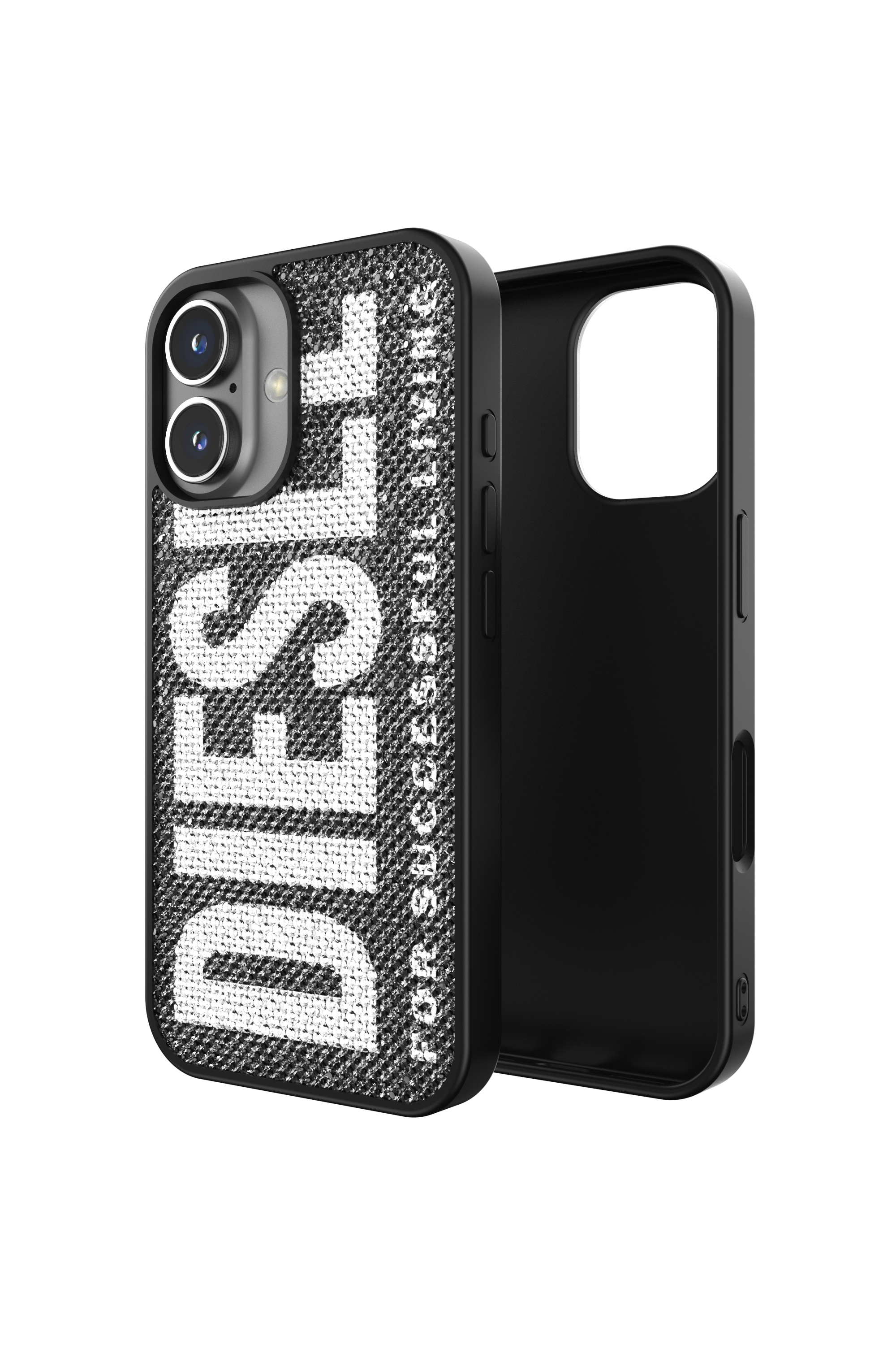 Diesel - 60183 MOULDED CASE, Coque en cristal Swarovski pour l'iP 16 Mixte in Noir - 1