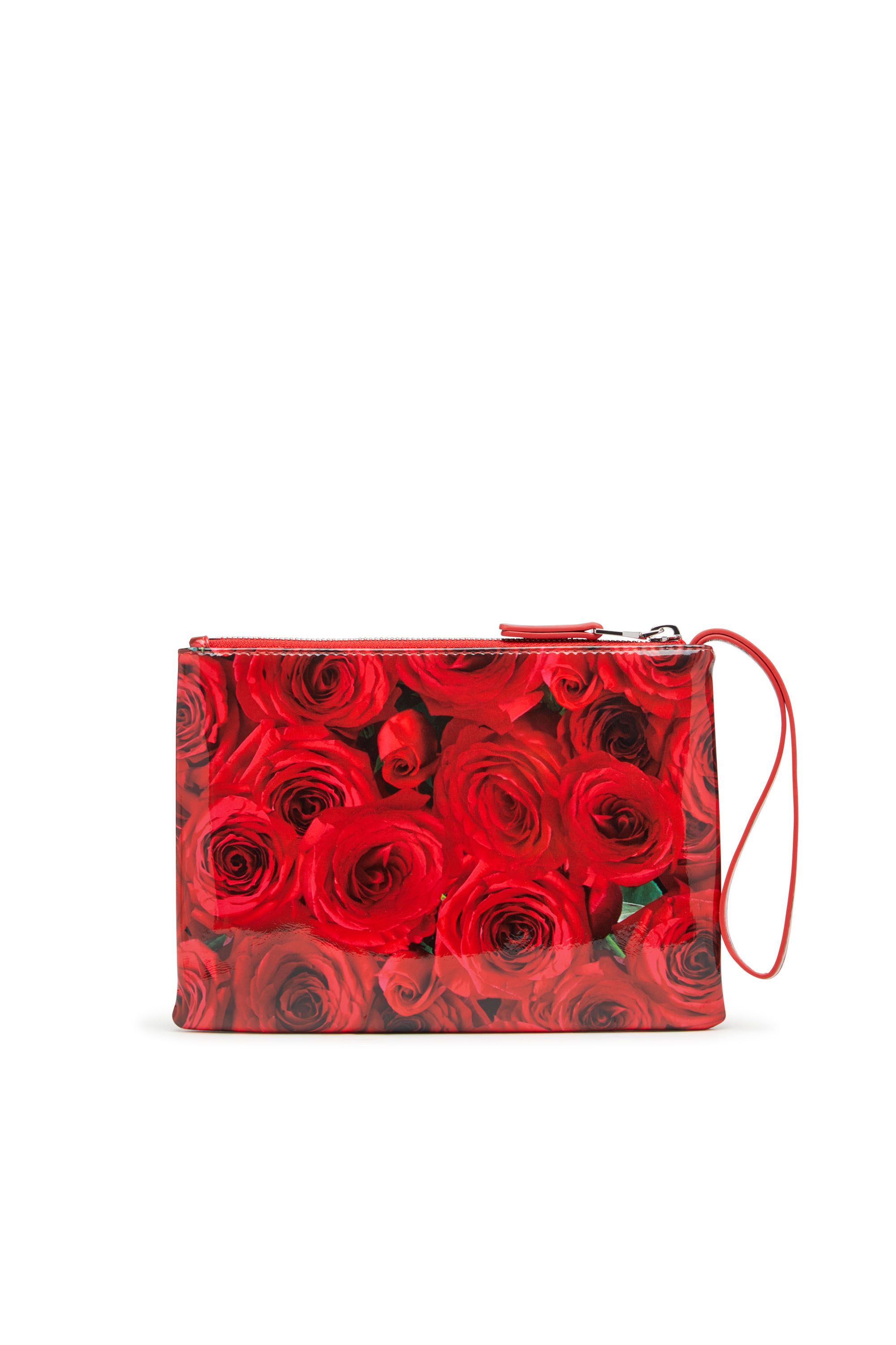 Diesel - PLAY POUCH II, Pochette en PU brillant imprimé Femme in Rouge - 2