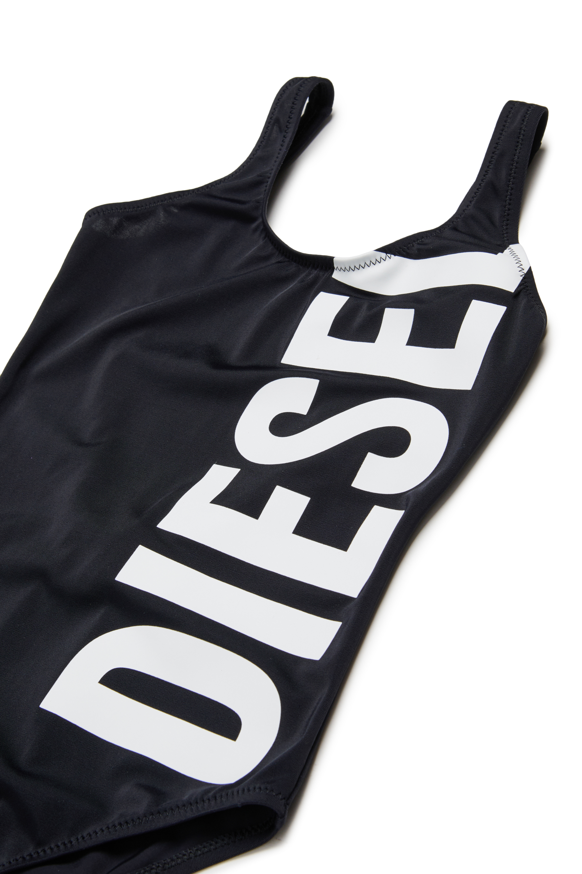 Diesel - MIDELY, Costume da bagno in tinta unita con maxi logo Donna in Nero - 3