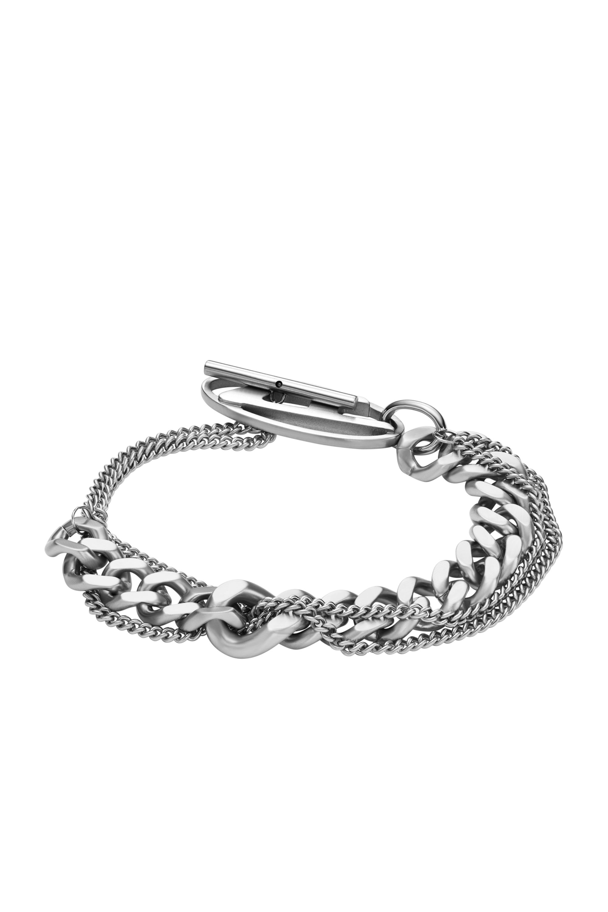 Diesel - DX1550040 JEWEL, Bracelet chaîne en acier inoxydable Mixte in Gris argenté - 2