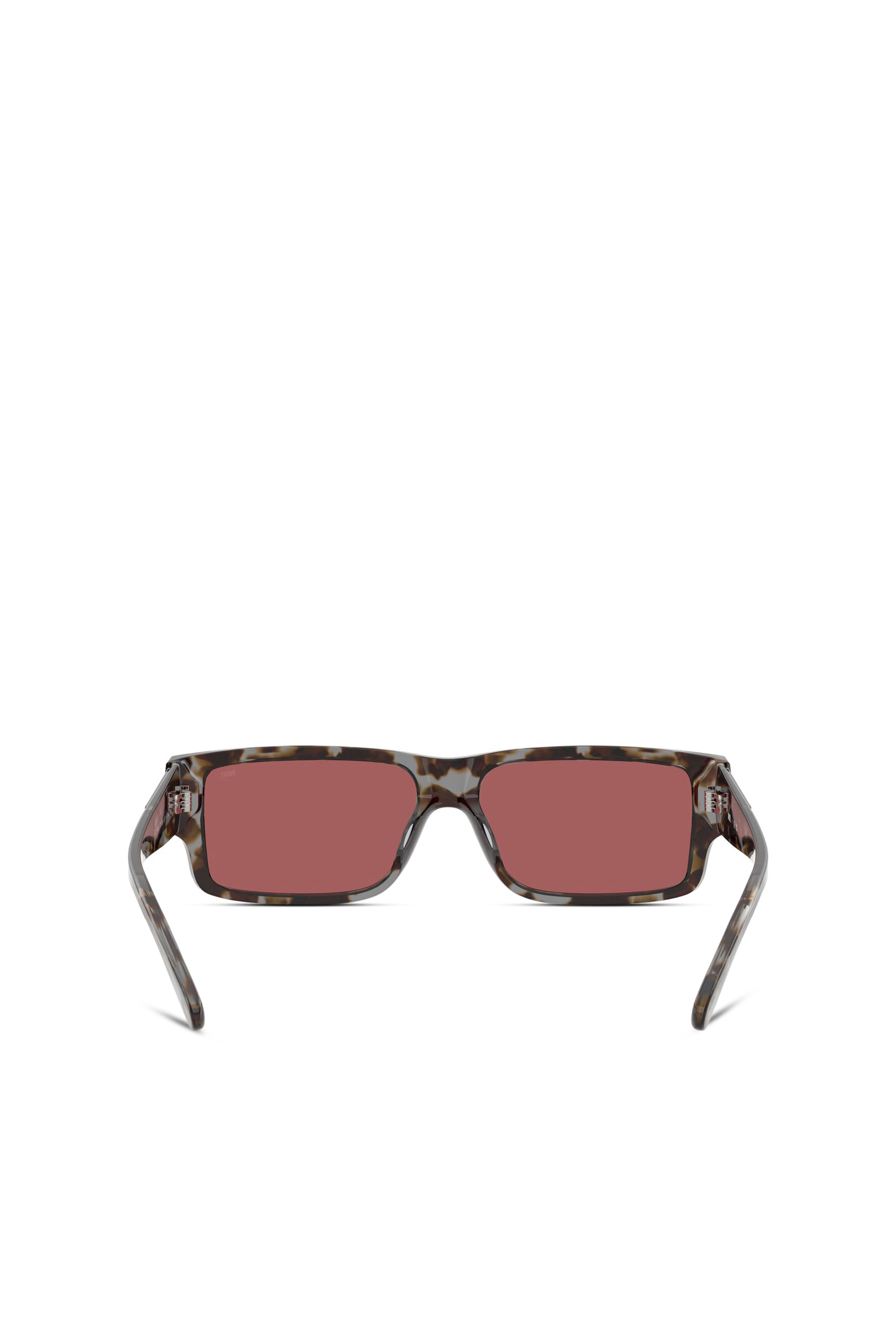 Diesel - 0DL2003 SIZE 57, Lunettes de soleil rectangulaires Homme in Rouge - 3