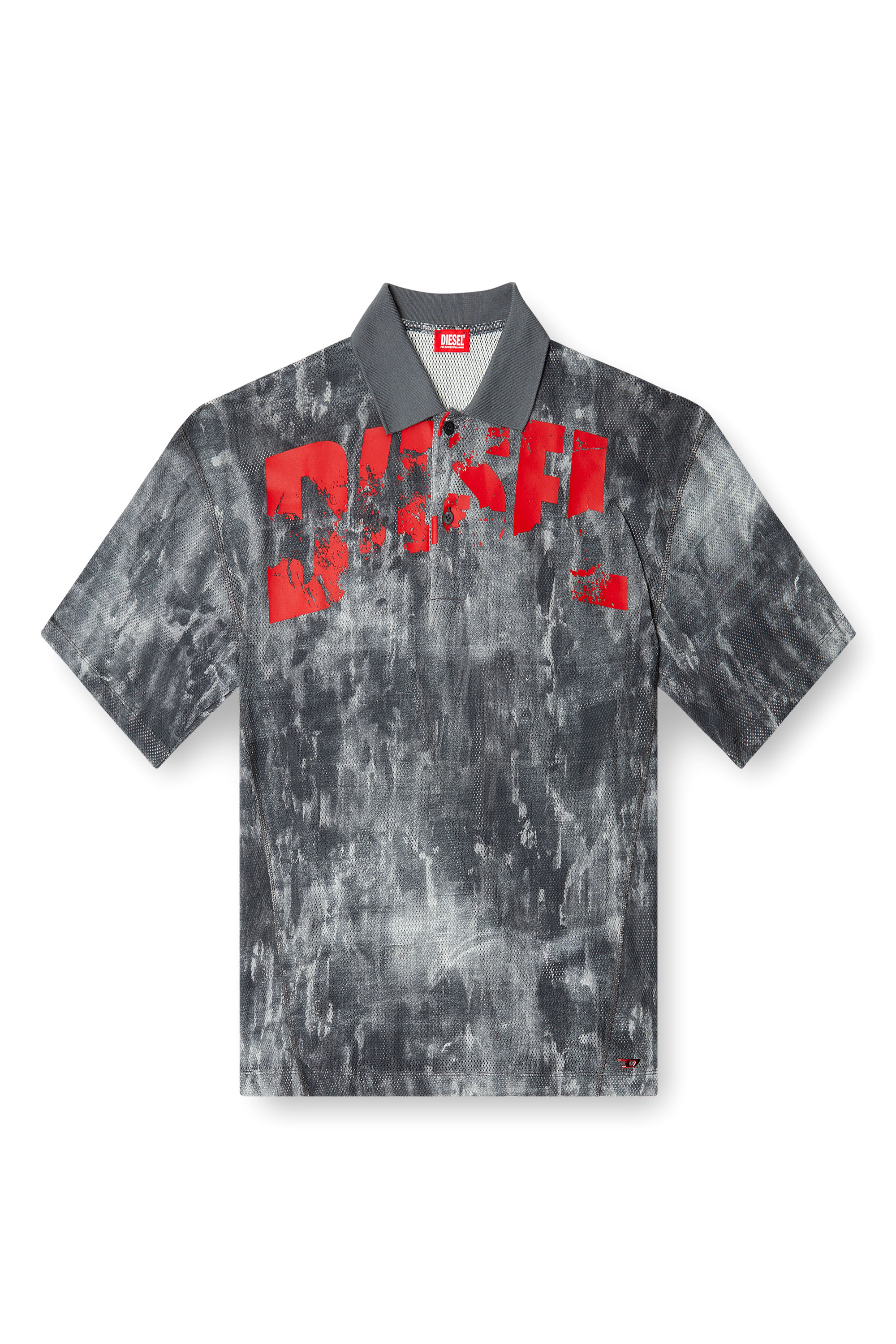 Diesel - TIMOTHEE-D-POP, Polo de plage en mesh imprimé Homme in Polychrome - 4