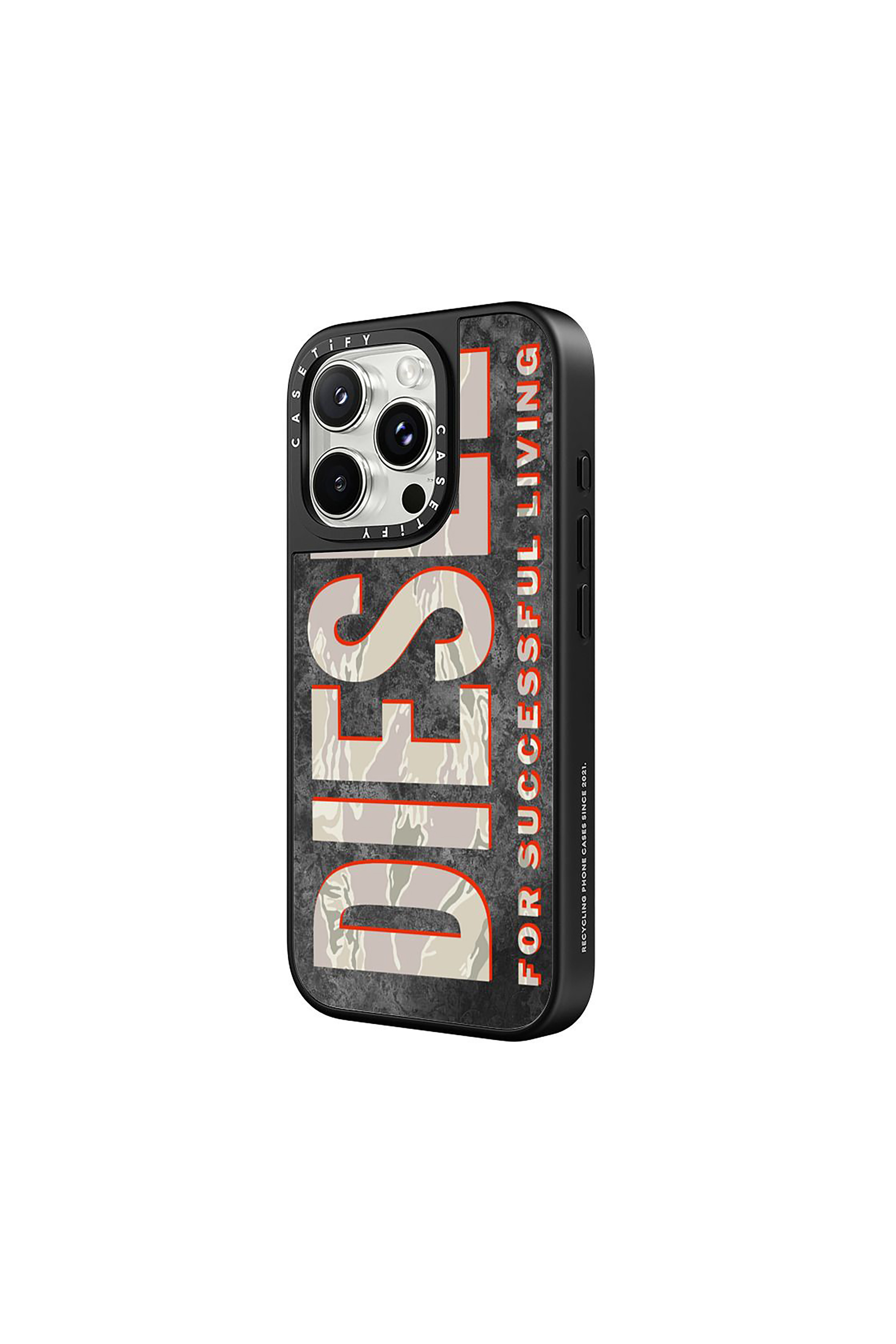 Diesel - 60331 CASETIFY MOULDED CASE, Unisex MagSafe Tarn-Hülle iPhone 16 Pro Max in Braun/Weiss - 2