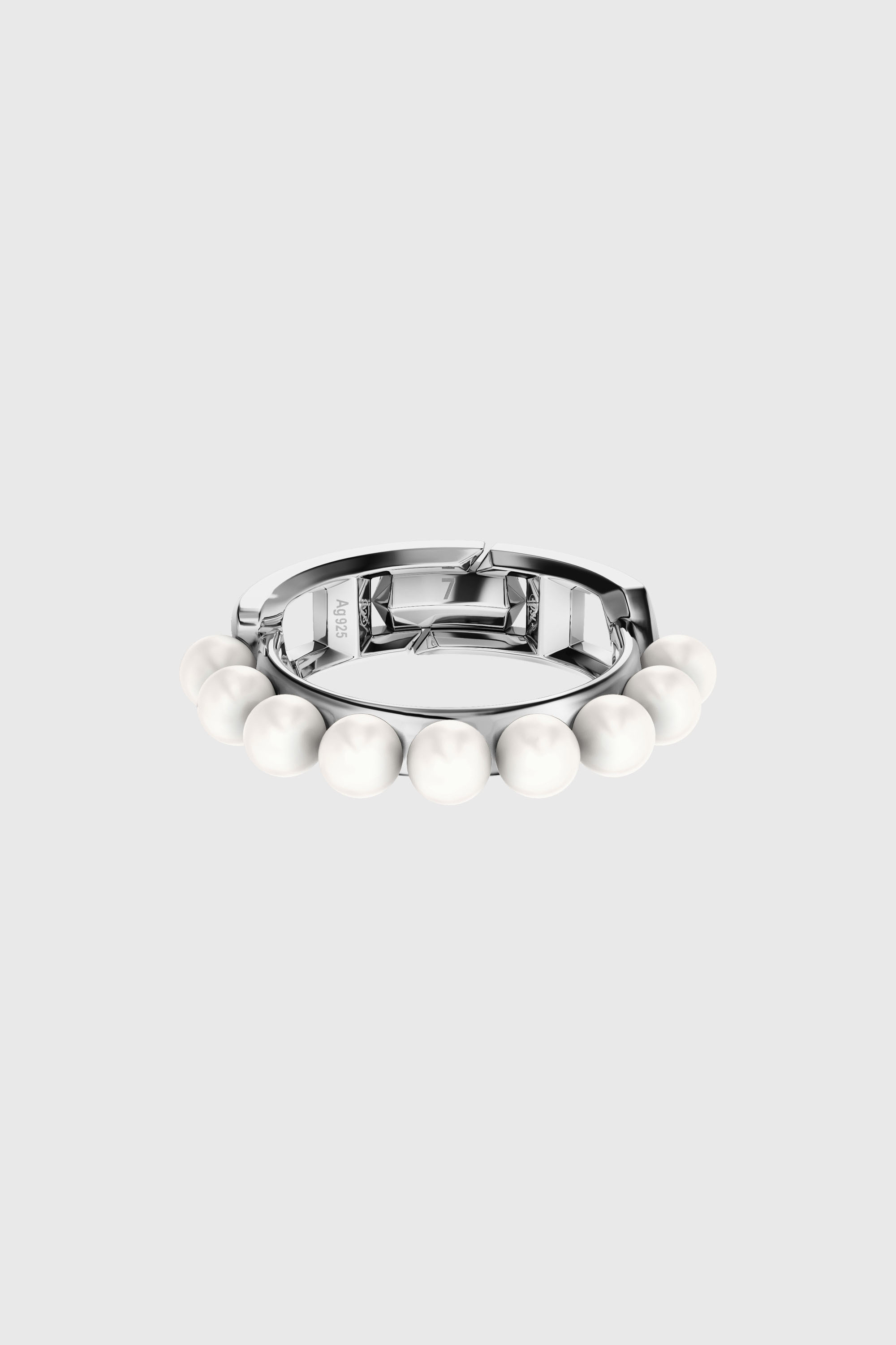Diesel - DL1370040 STERLING SILVER JEWEL, Anello in argento sterling e perla Unisex in Argento - 2