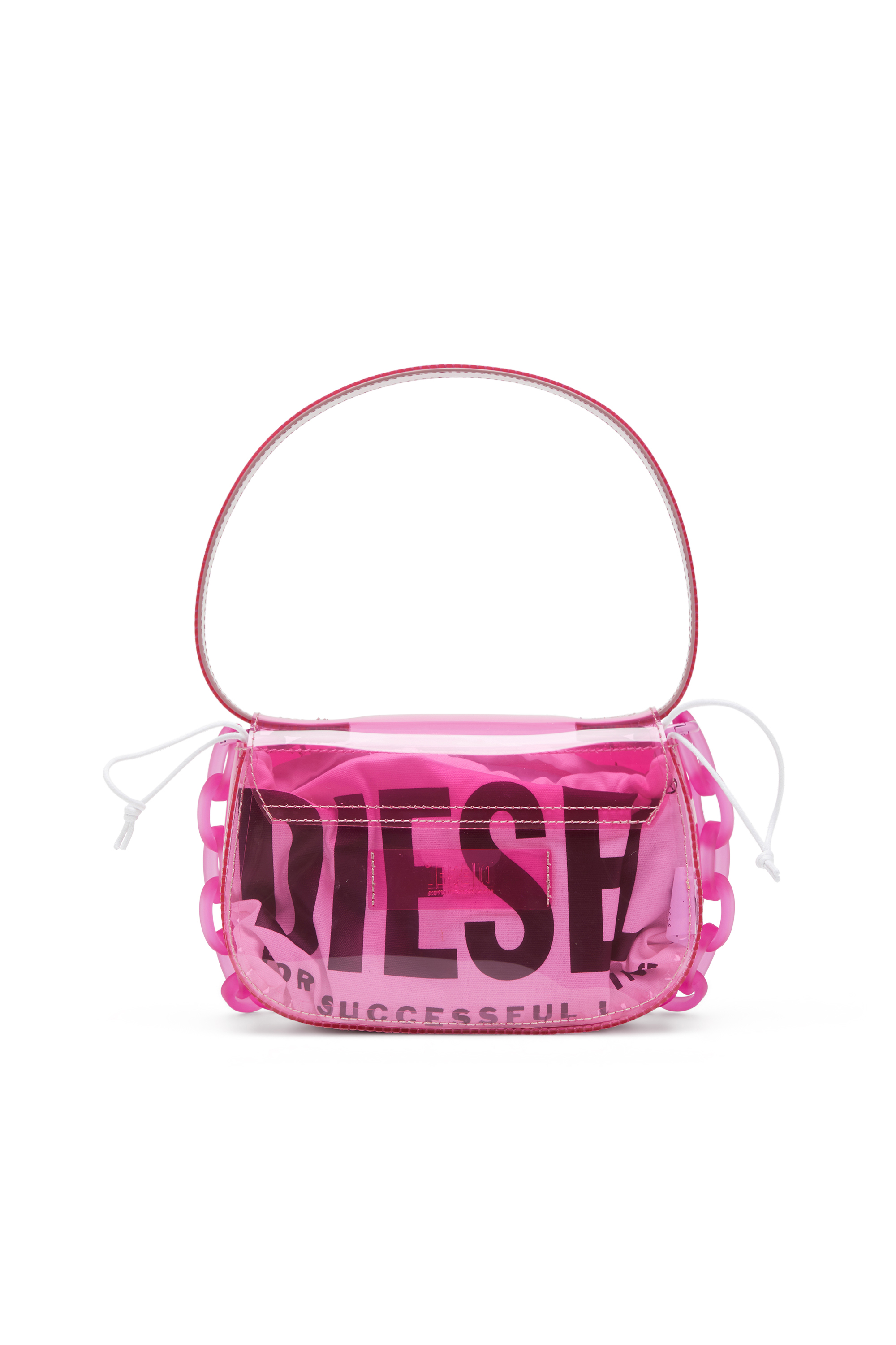 Diesel - 1DR, 1DR-Sac iconique à bandoulière en TPU transparent Femme in Rose - 2