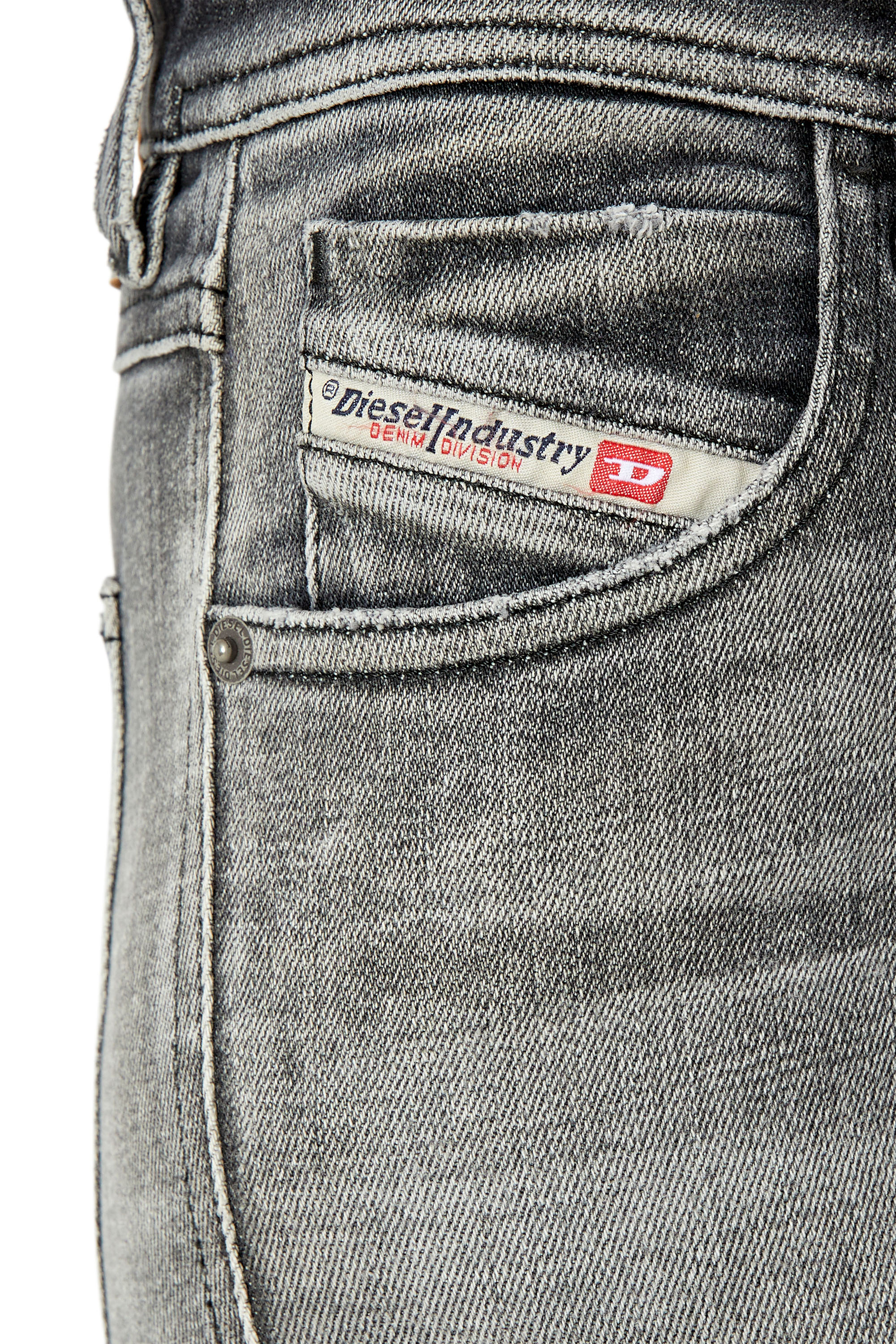 Diesel - Skinny Jeans 2015 Babhila 09E71, Gris - Image 3
