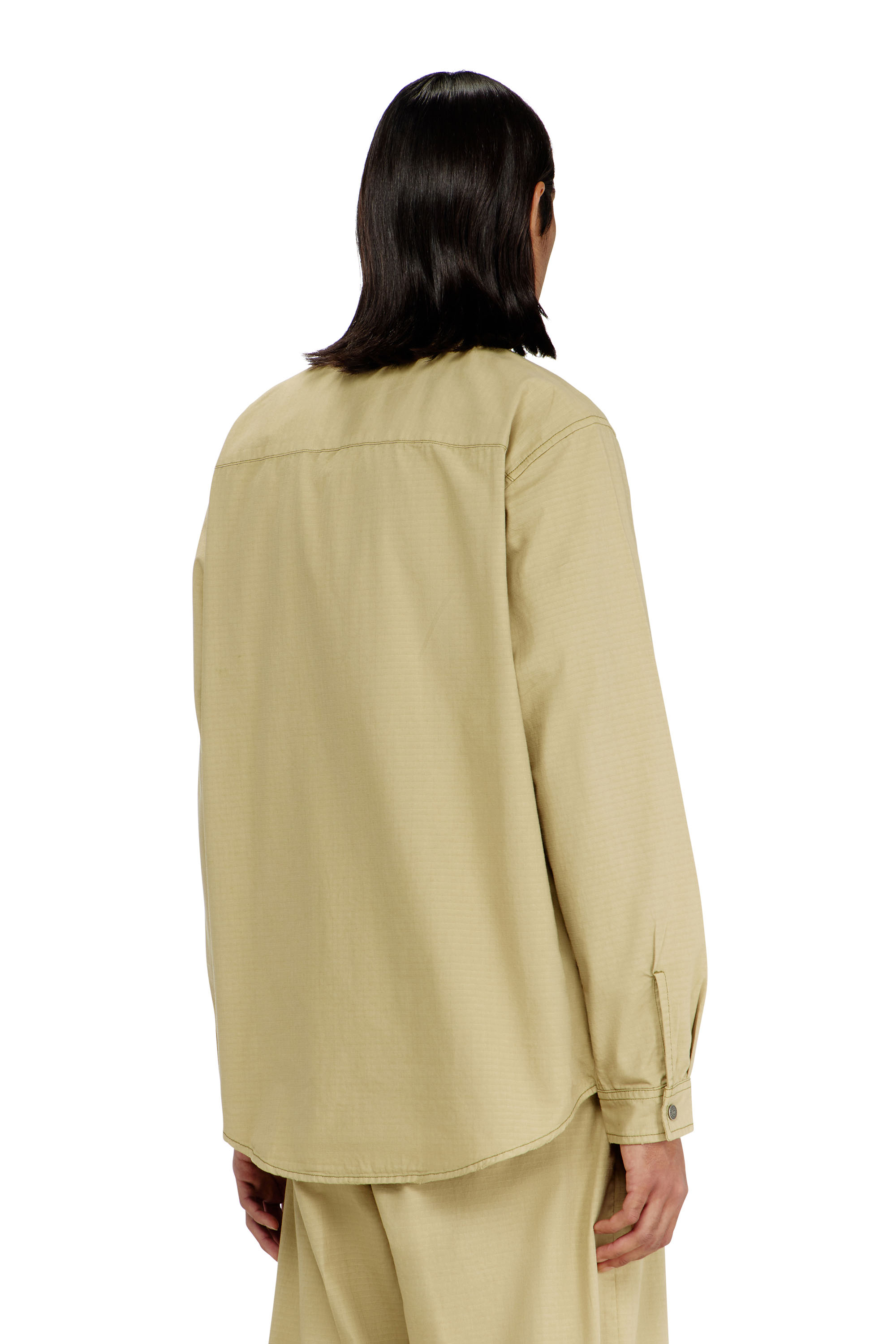 Diesel - S-ALIAS-ZIP, Camicia in ripstop con chiusura a zip Uomo in ToBeDefined - 4