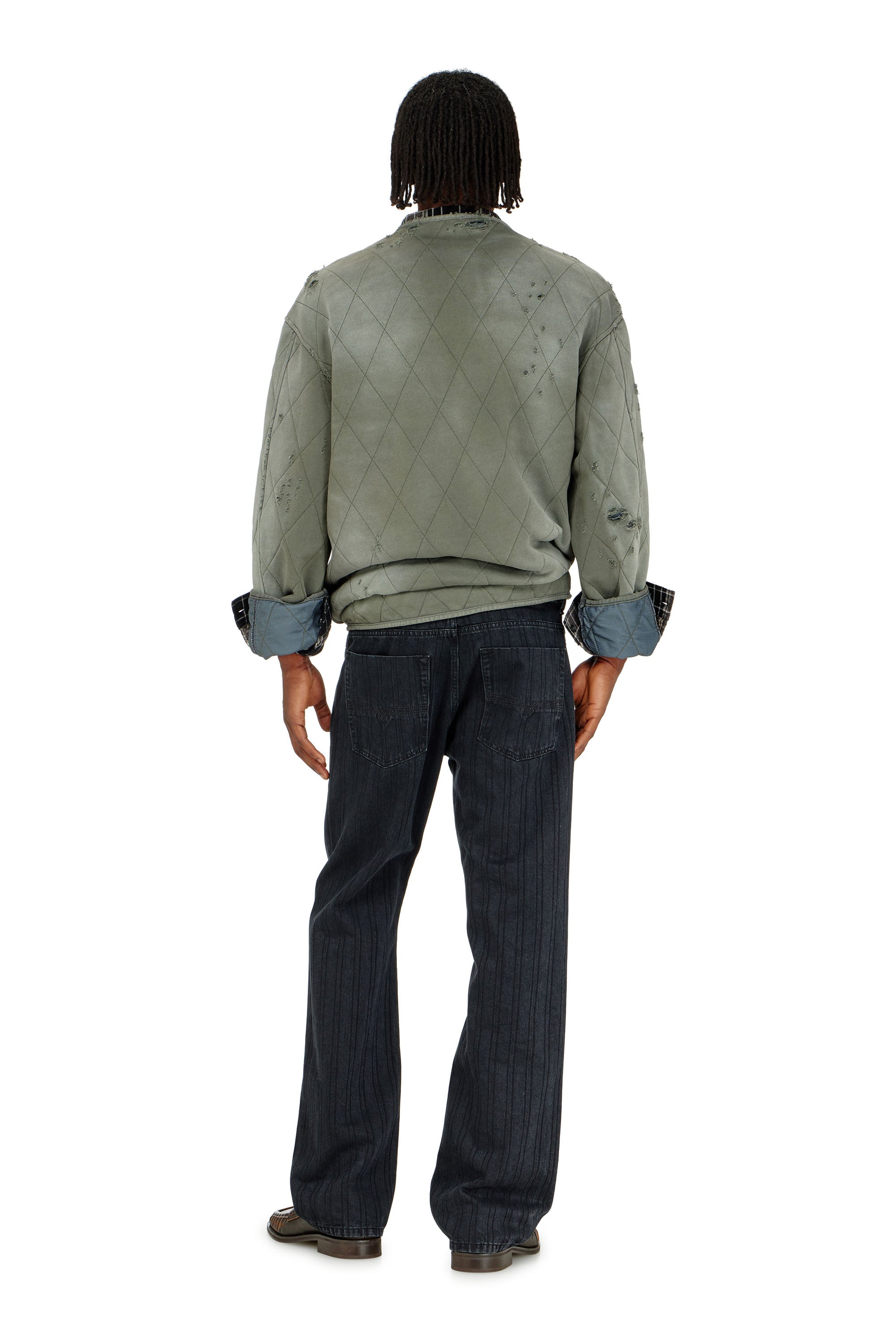Diesel - Man's Relaxed Jeans 1980 D-Eeper 09Q12, Black/Dark grey - 4