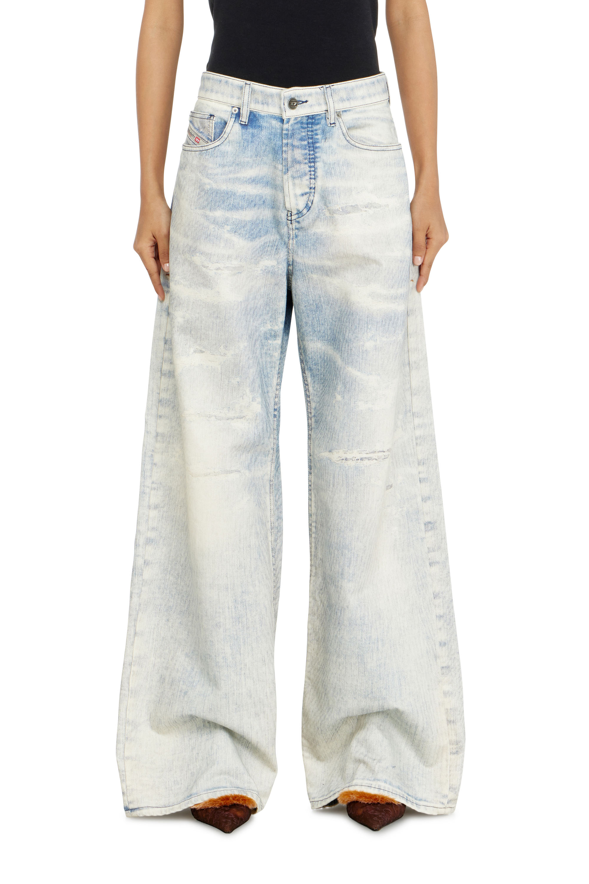 Diesel - Relaxed Jeans 1996 D-Sire 09R69 Femme, Bleu Clair - Image 4