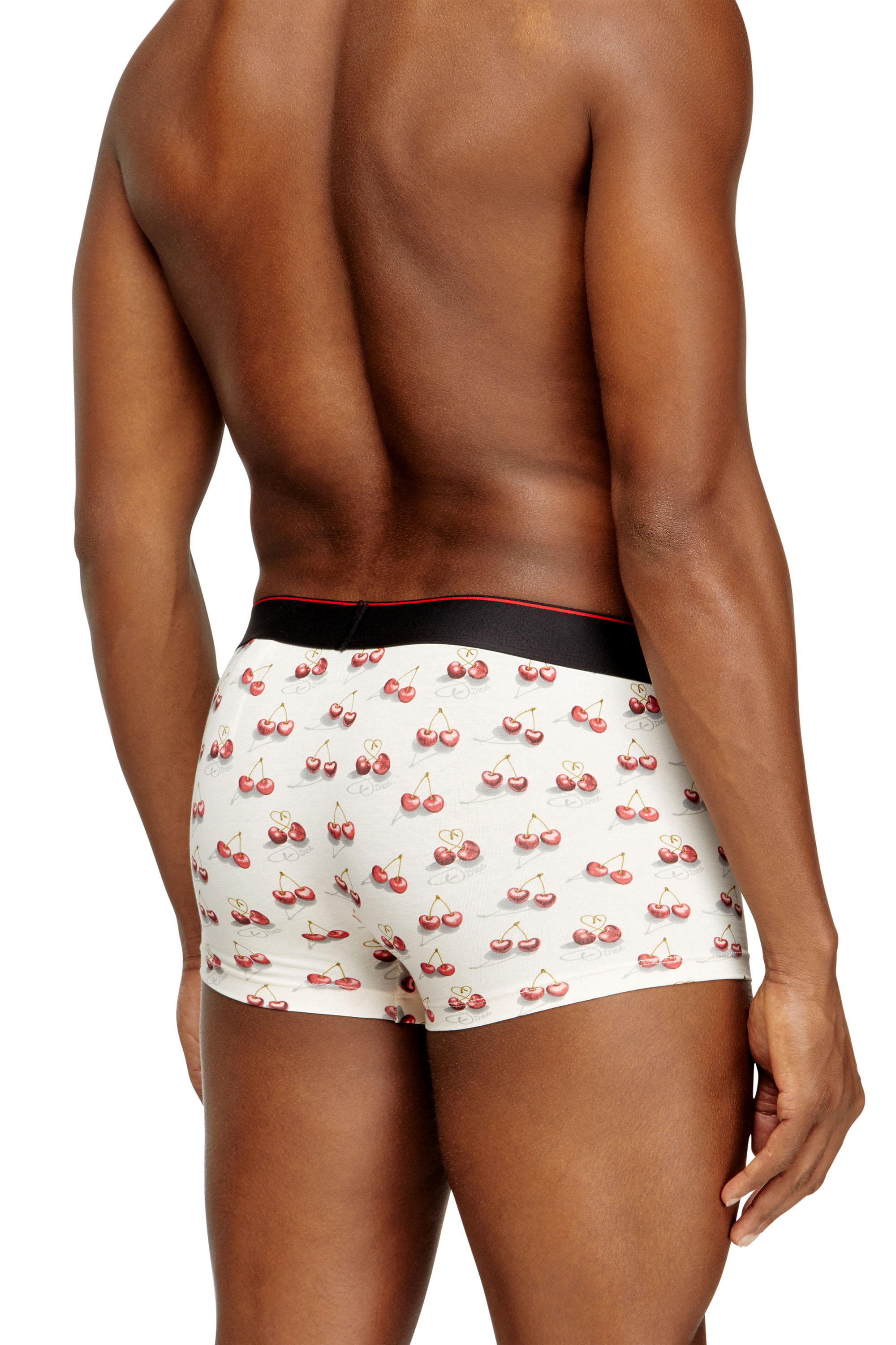 Diesel - DAMIEN-GFT-3PACK, Lot de 3 boxers imprimé cœurs et cerises Homme in Blanc - 4