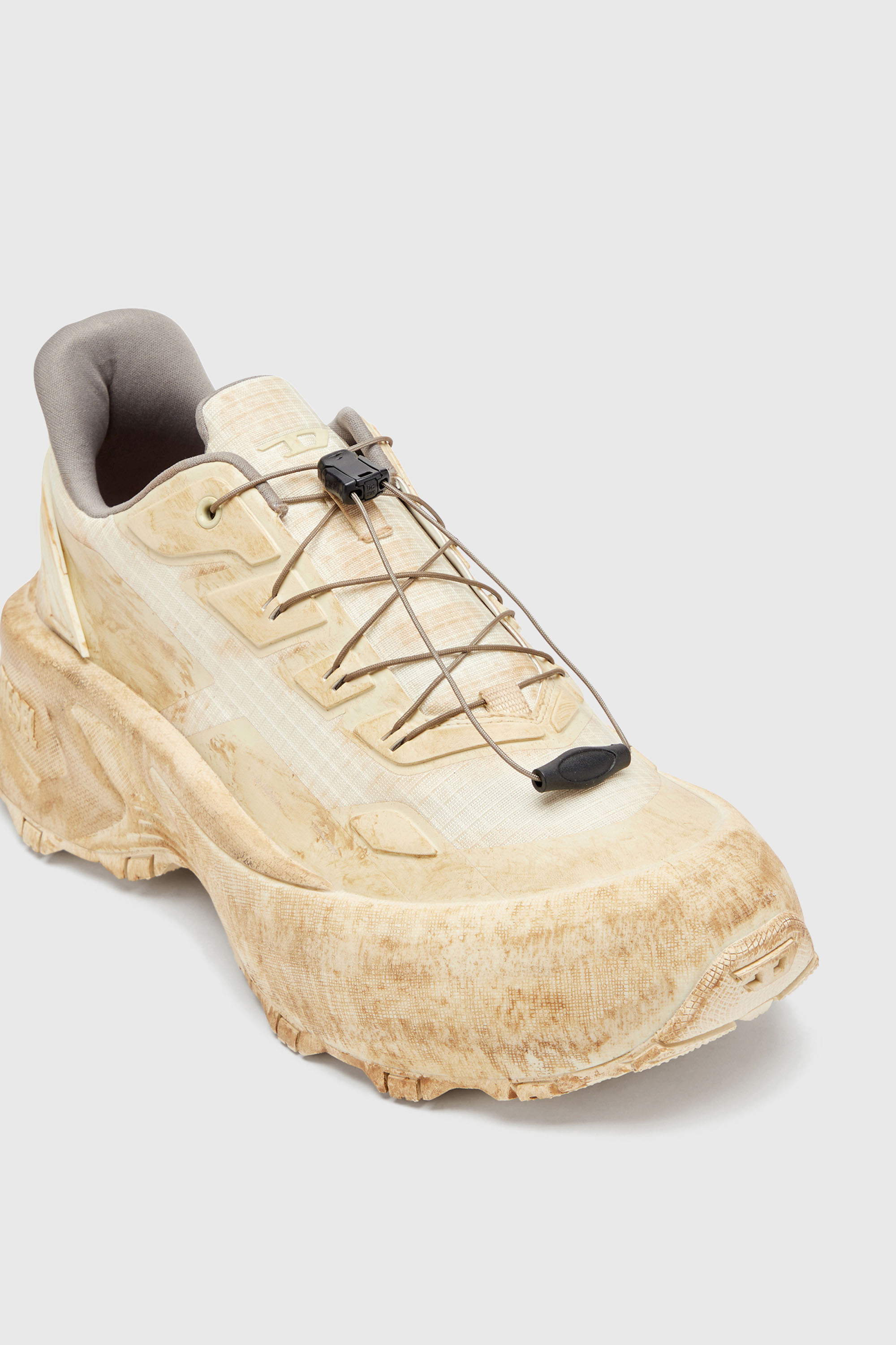 Diesel - D-CAGE RUNNER, D-Cage-Sneaker in ripstop distressed Uomo in Beige - 6