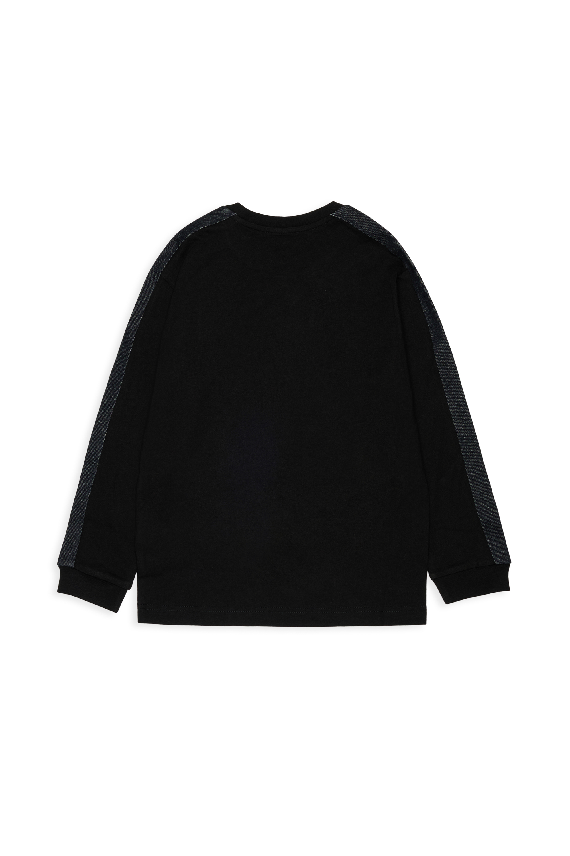 Diesel - TEAN OVER, Herren Langarmshirt mit Logo und Kontraststreifen in Schwarz - 2