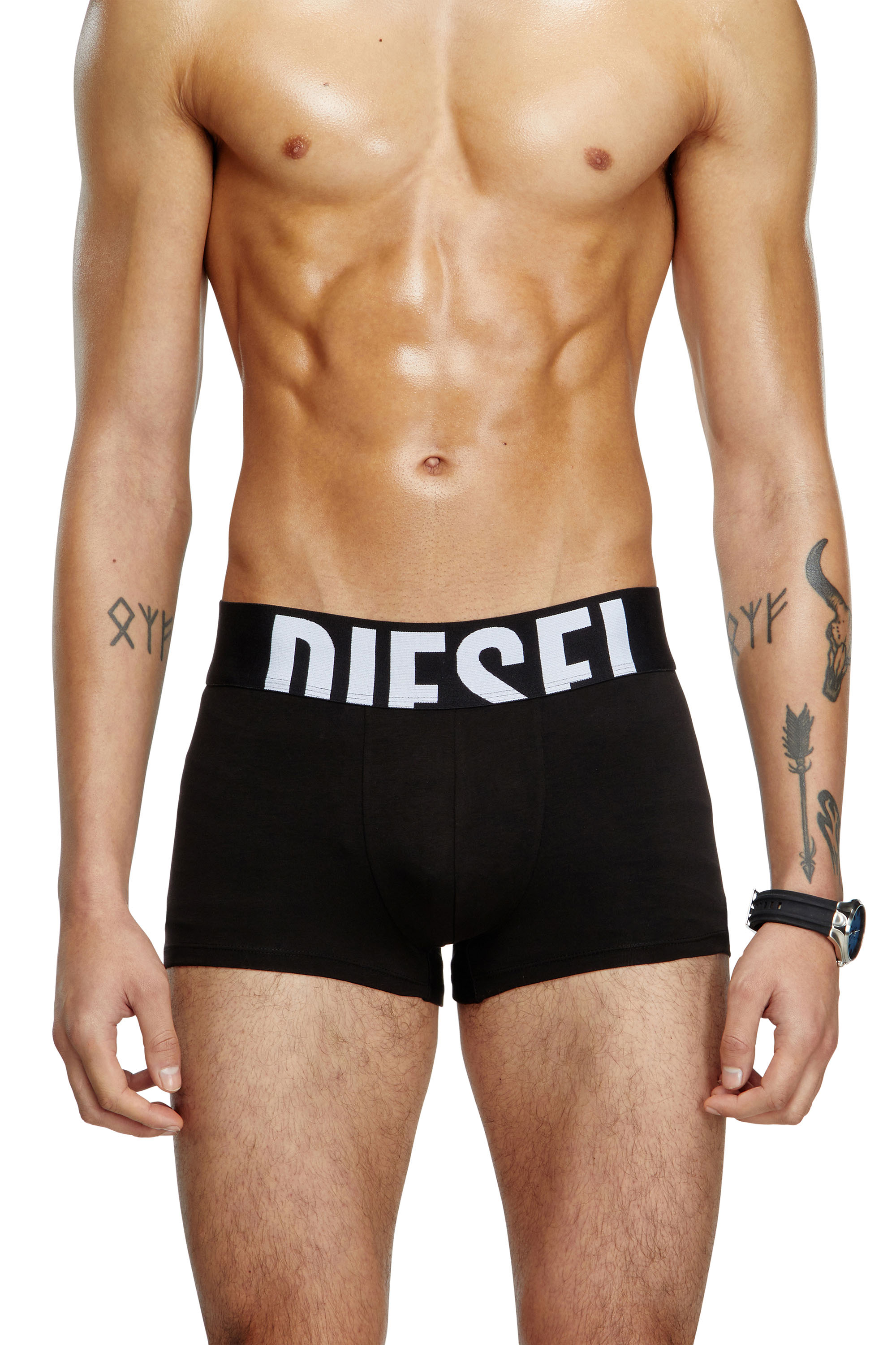 Diesel - UMBX-DAMIENTHREEPACK-5.5EL, Set di tre boxer in cotone stretch Uomo in Nero - 3