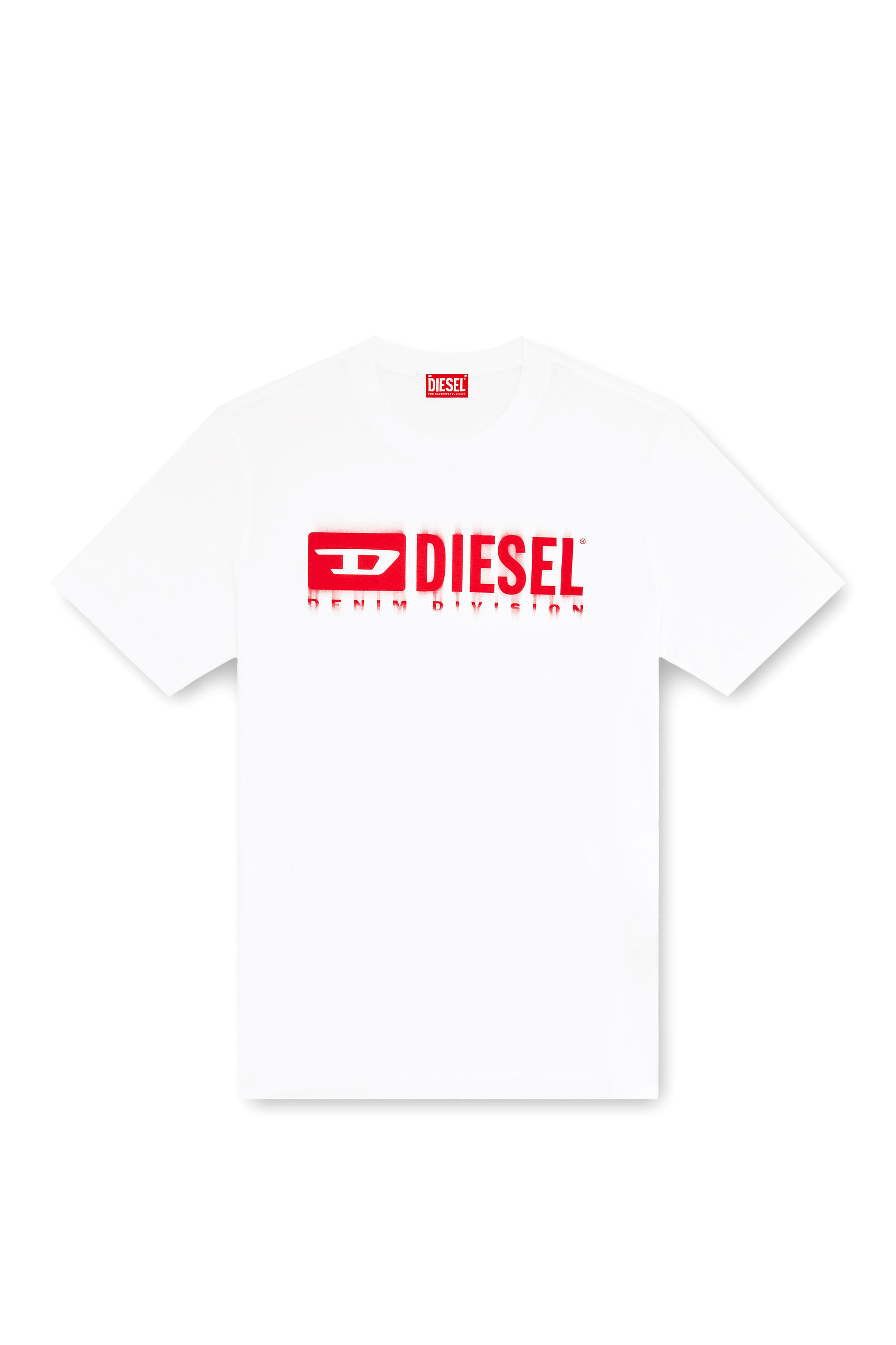 Diesel - T-ADJUST-Q7, T-shirt avec logo Diesel effet flou Homme in Blanc - 3