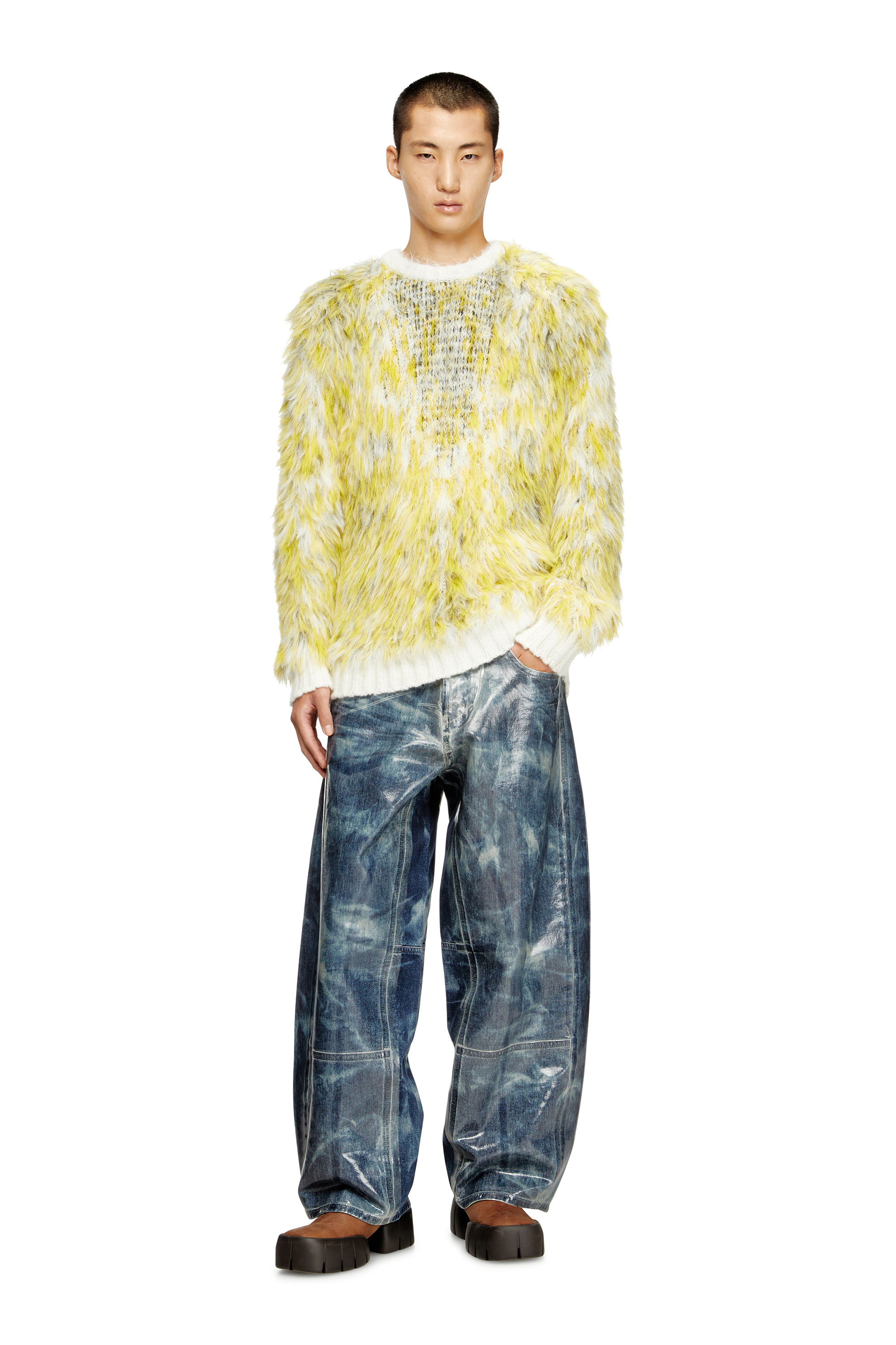 Diesel - K-ALLEN, Pull en maille jacquard duveteuse Homme in Polychrome - 1